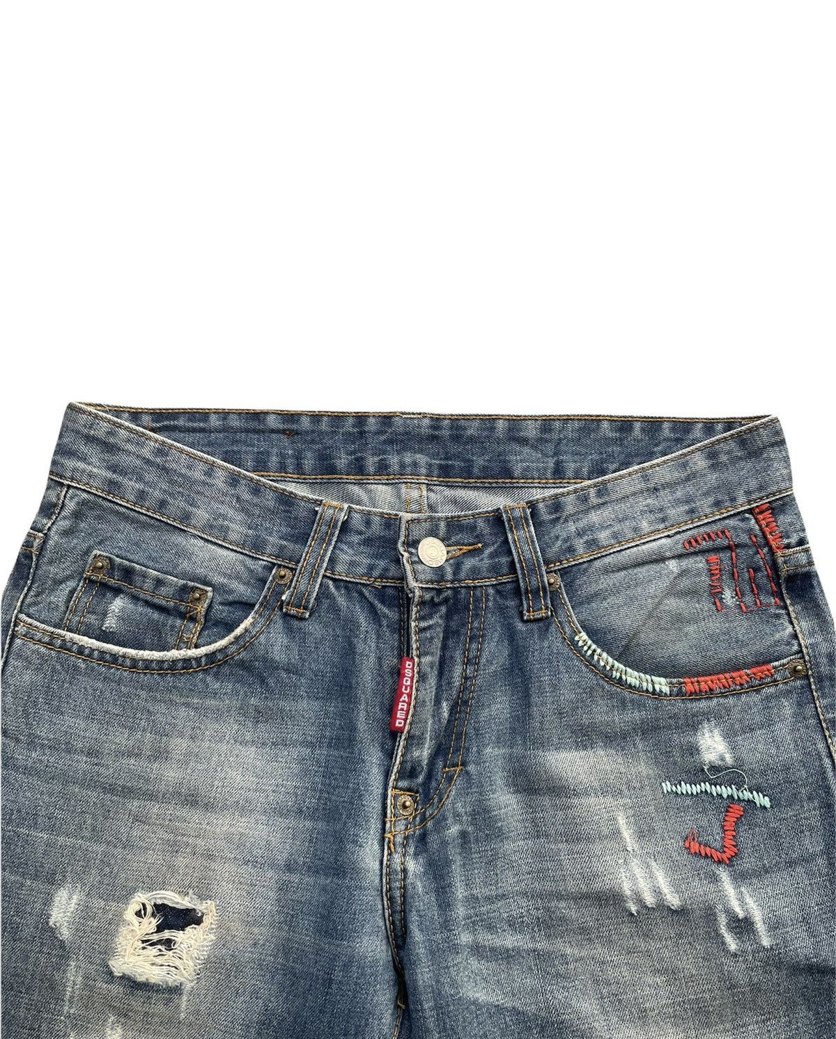 Dsquared2 Dsquared2 Custom Distressed Denim Size US 31 - 4 Thumbnail