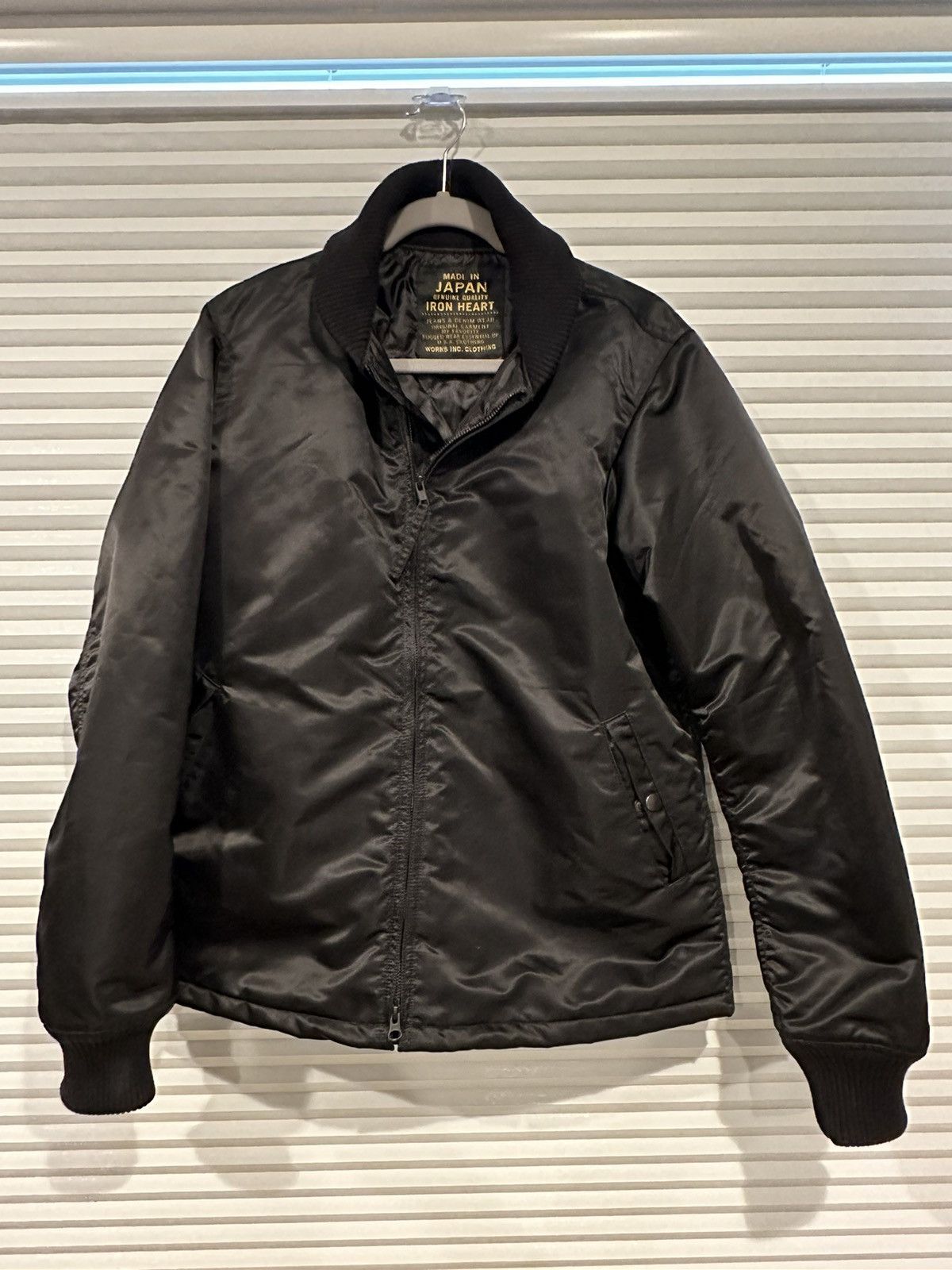 Iron Heart IRON HEART IHM-36-BLK QUILTED NYLON JACKET BLACK