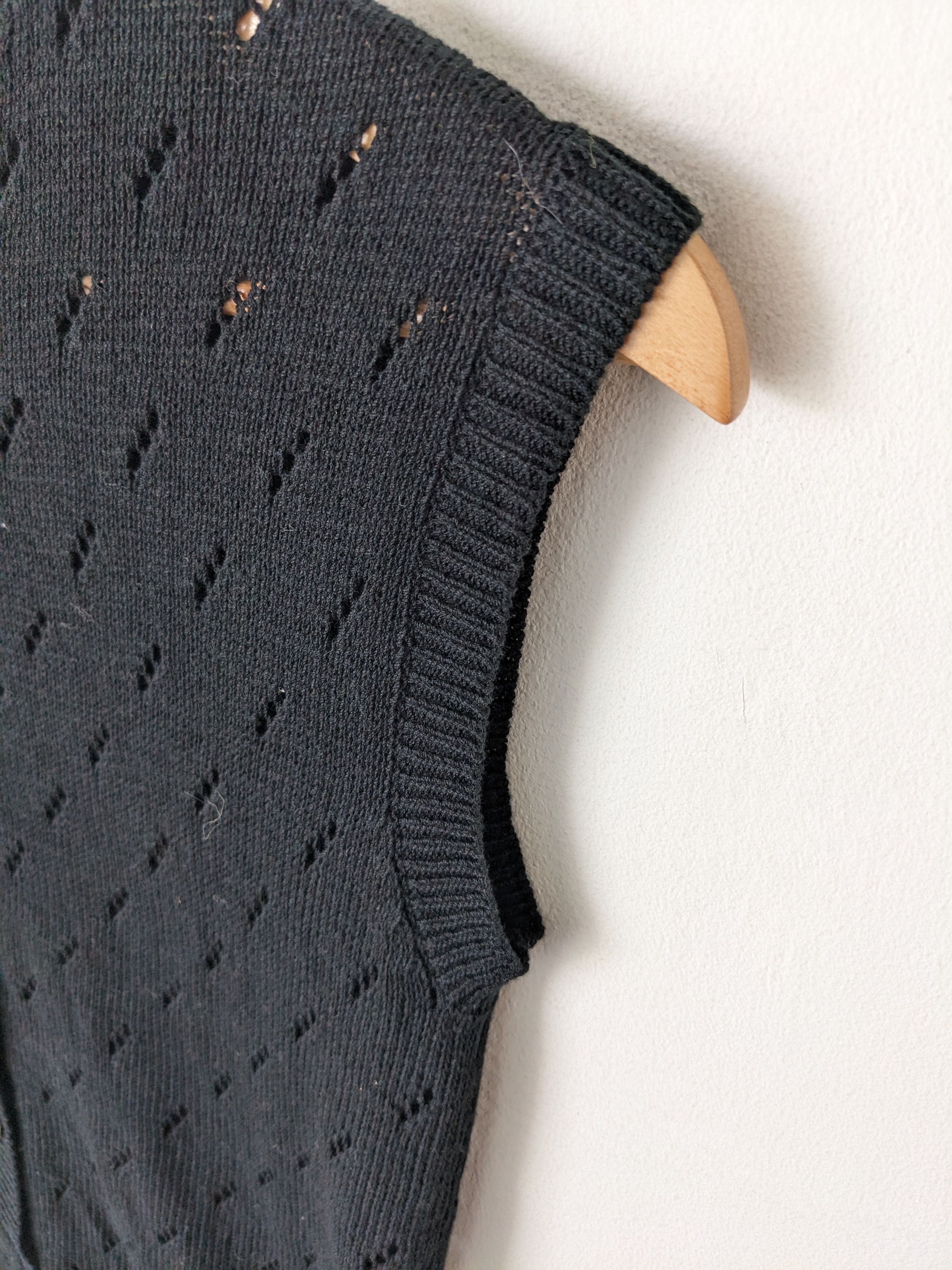 Aran Isles Knitwear × Japanese Brand Vintage Margaret Crop Top Sleeveless Fishnet Style Size XXS / US 00 / IT 34 - 7 Thumbnail