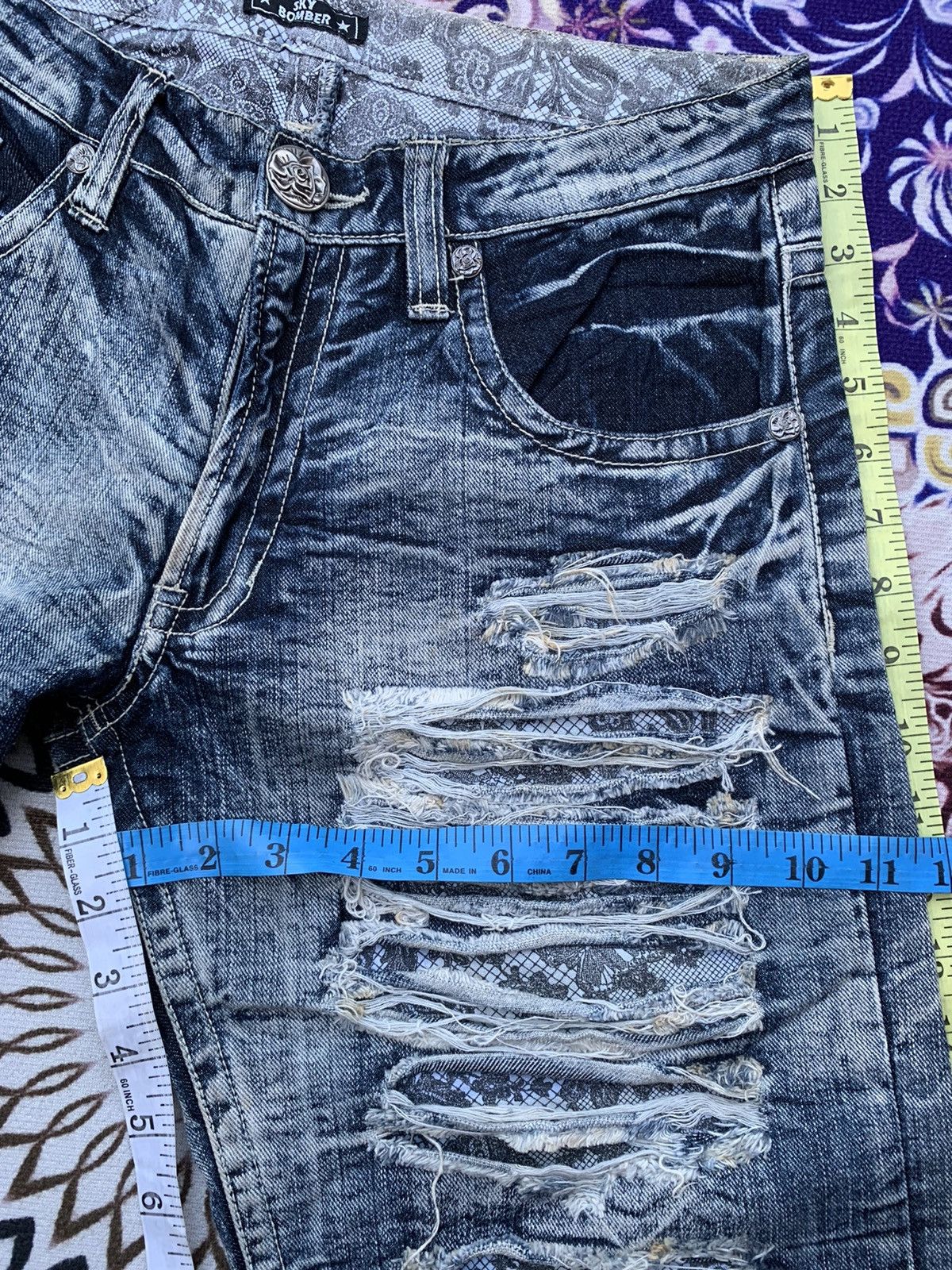 Japanese Brand Japanese Sky Bomber Custom Distressed Denim Size US 32 / EU 48 - 10 Thumbnail