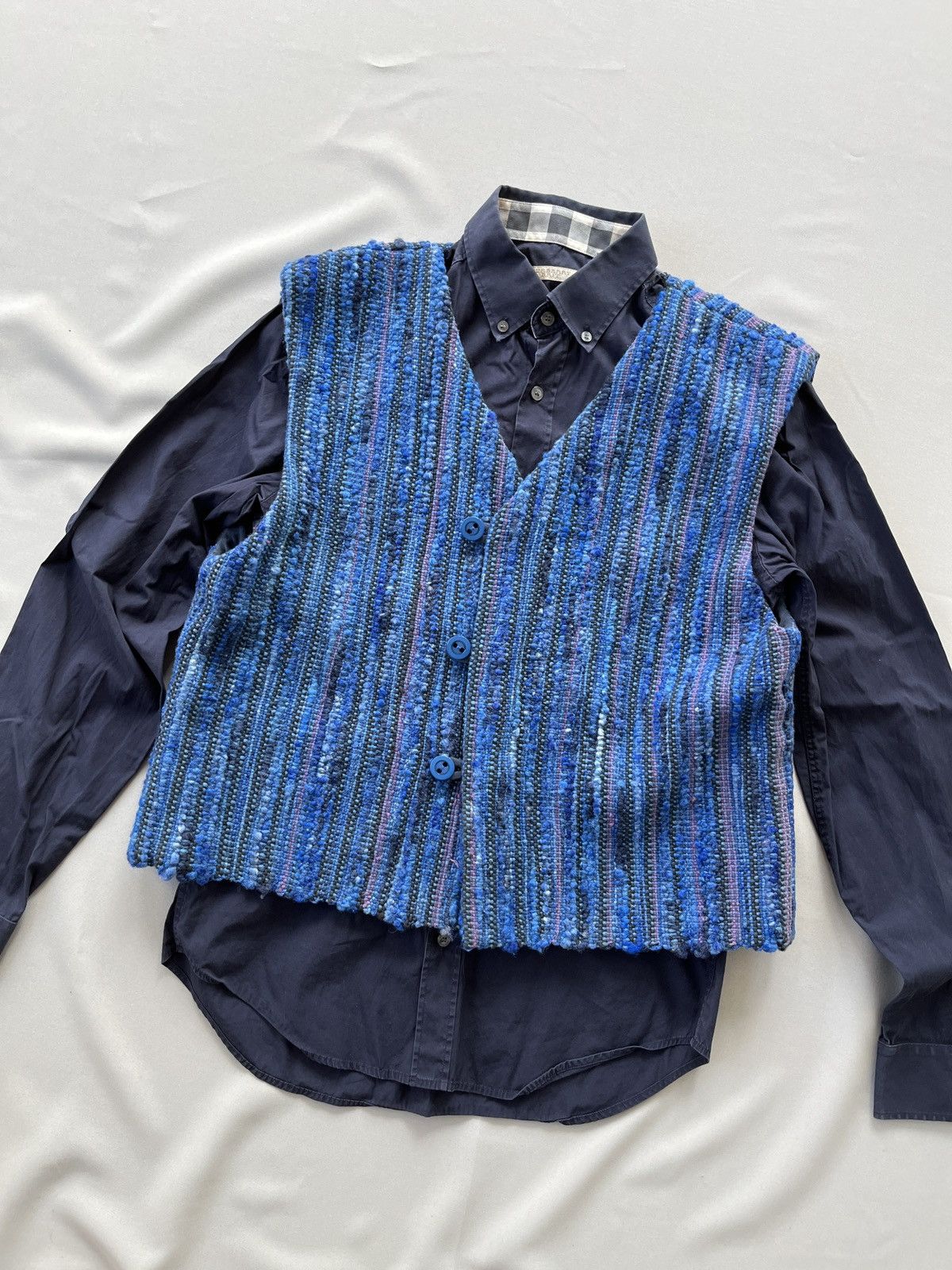 Japanese Brand Japanese Style Heavy Knitted Avant Garde Vest Size US M / EU 48-50 / 2 - 2 Thumbnail