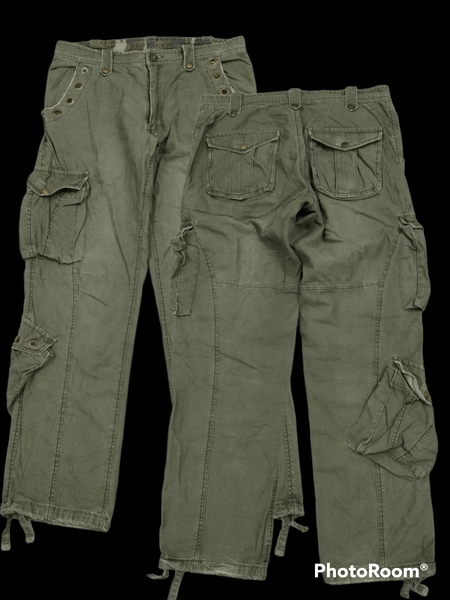 image of Hype x Military Twenty Works Tactical Perachute Pants in Green, Men's (Size 33)