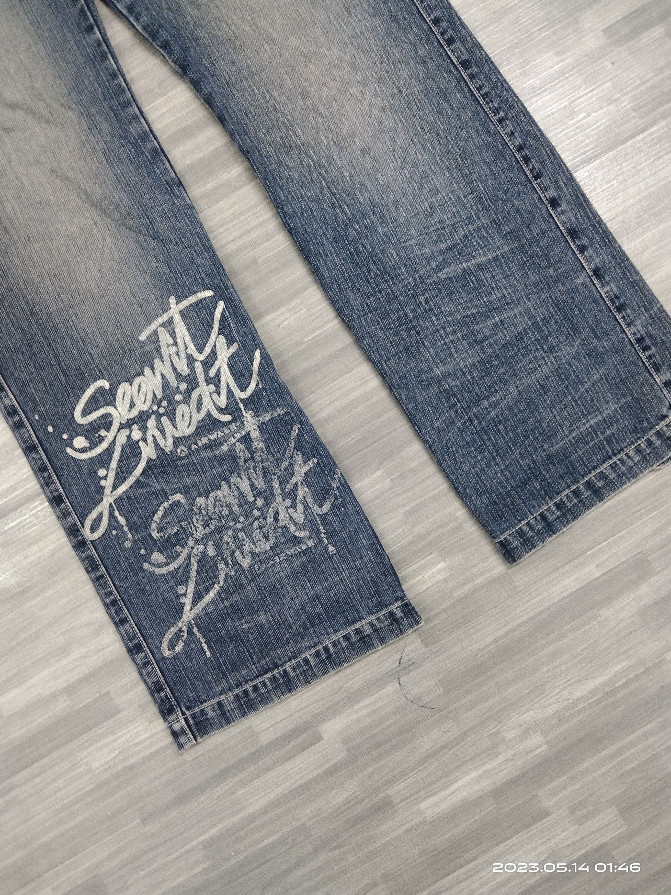 Japanese Brand DiSTRESSED iLLUSTRATION DENIM PANTS Size US 31 - 6 Thumbnail