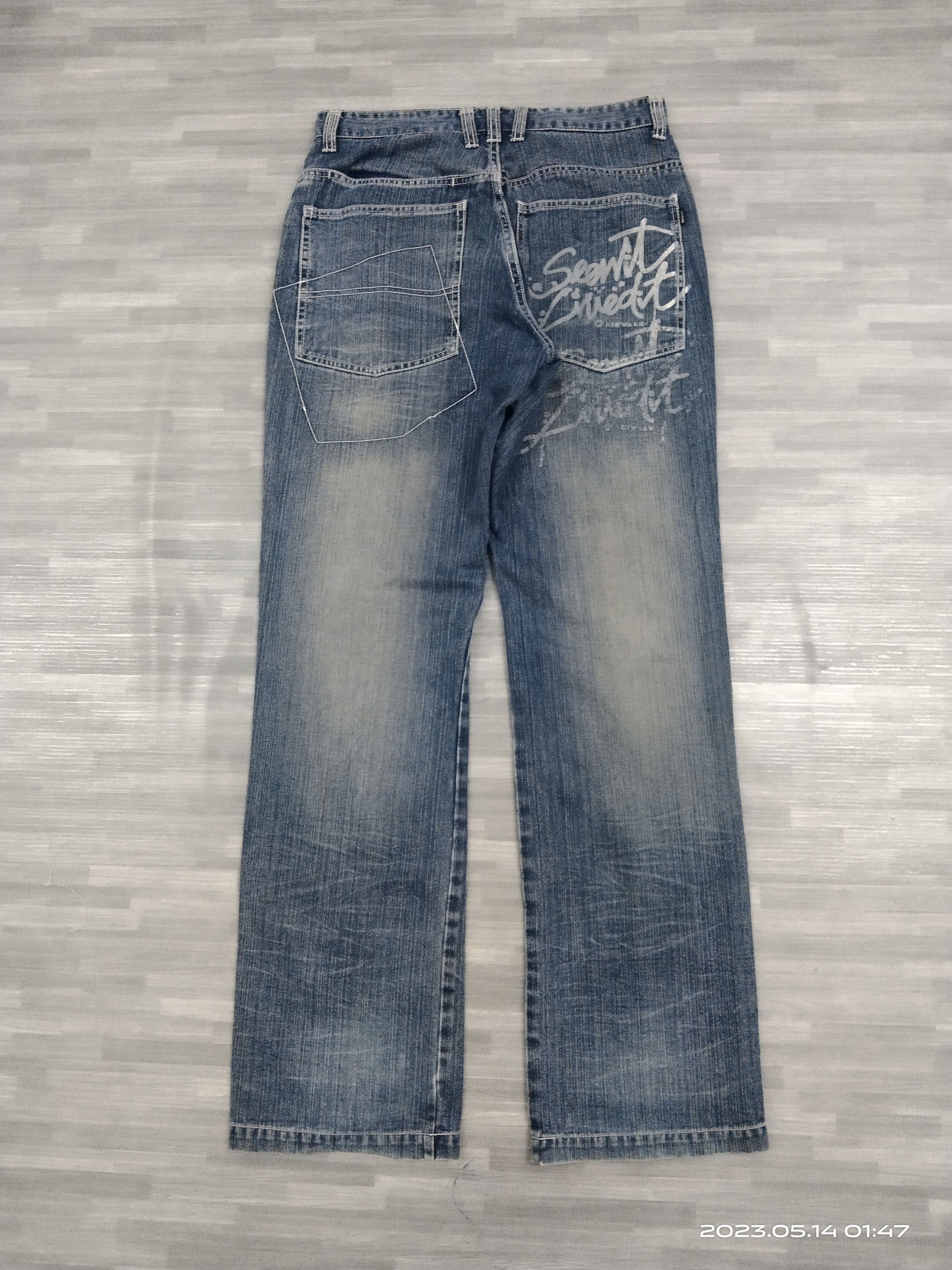 Japanese Brand DiSTRESSED iLLUSTRATION DENIM PANTS Size US 31 - 3 Thumbnail