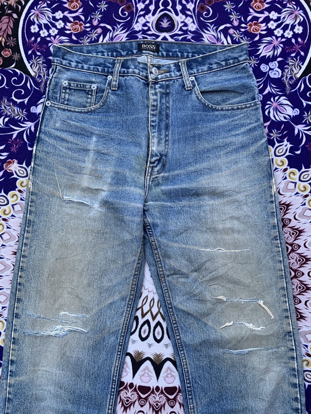 Hugo Boss Hugo Boss Distressed Denim Size US 33 - 4 Thumbnail