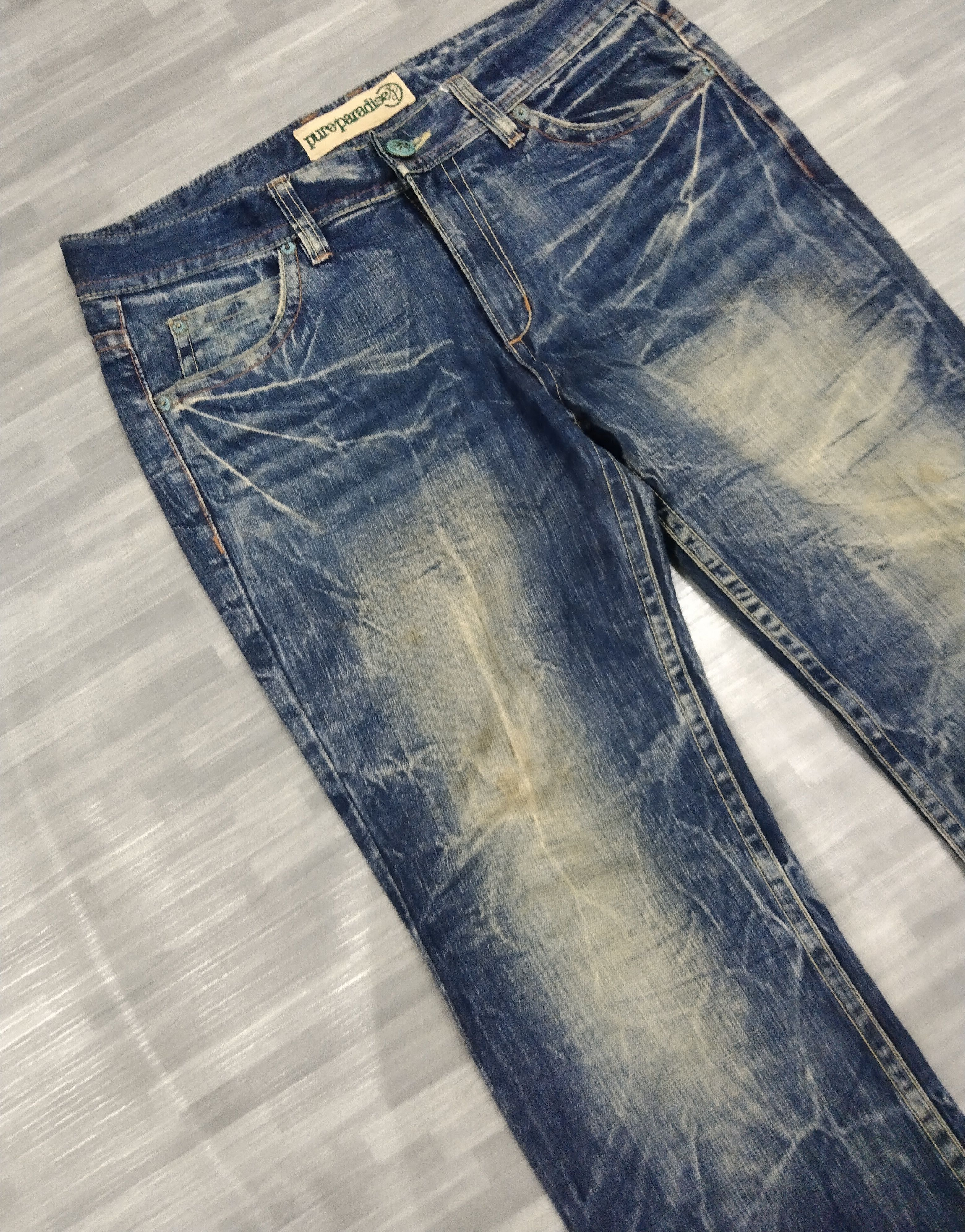 Japanese Brand FLARE SICK RUSTY PURE PERADISE DENIM PANTS Size US 33 - 6 Thumbnail