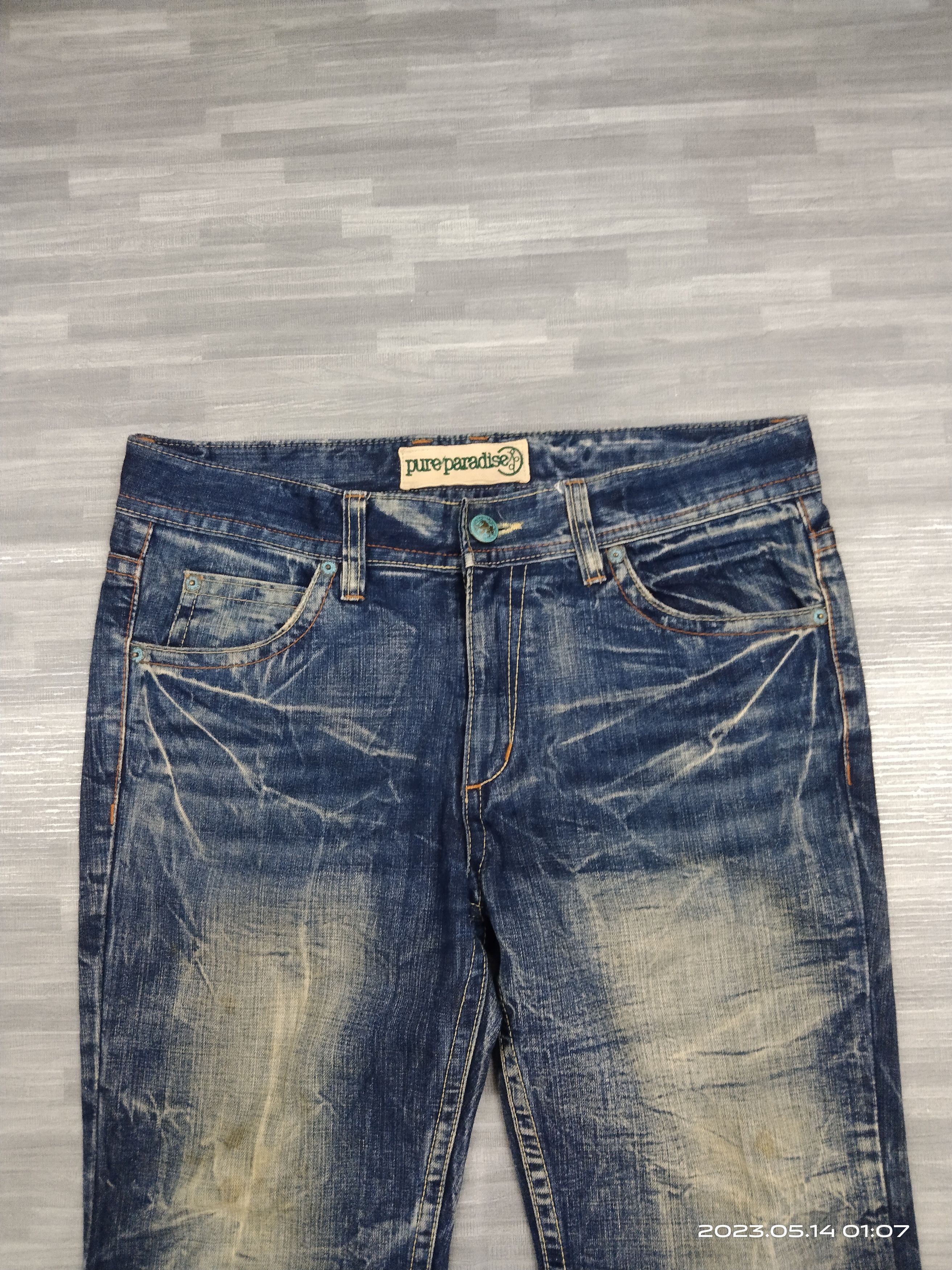 Japanese Brand FLARE SICK RUSTY PURE PERADISE DENIM PANTS Size US 33 - 4 Thumbnail