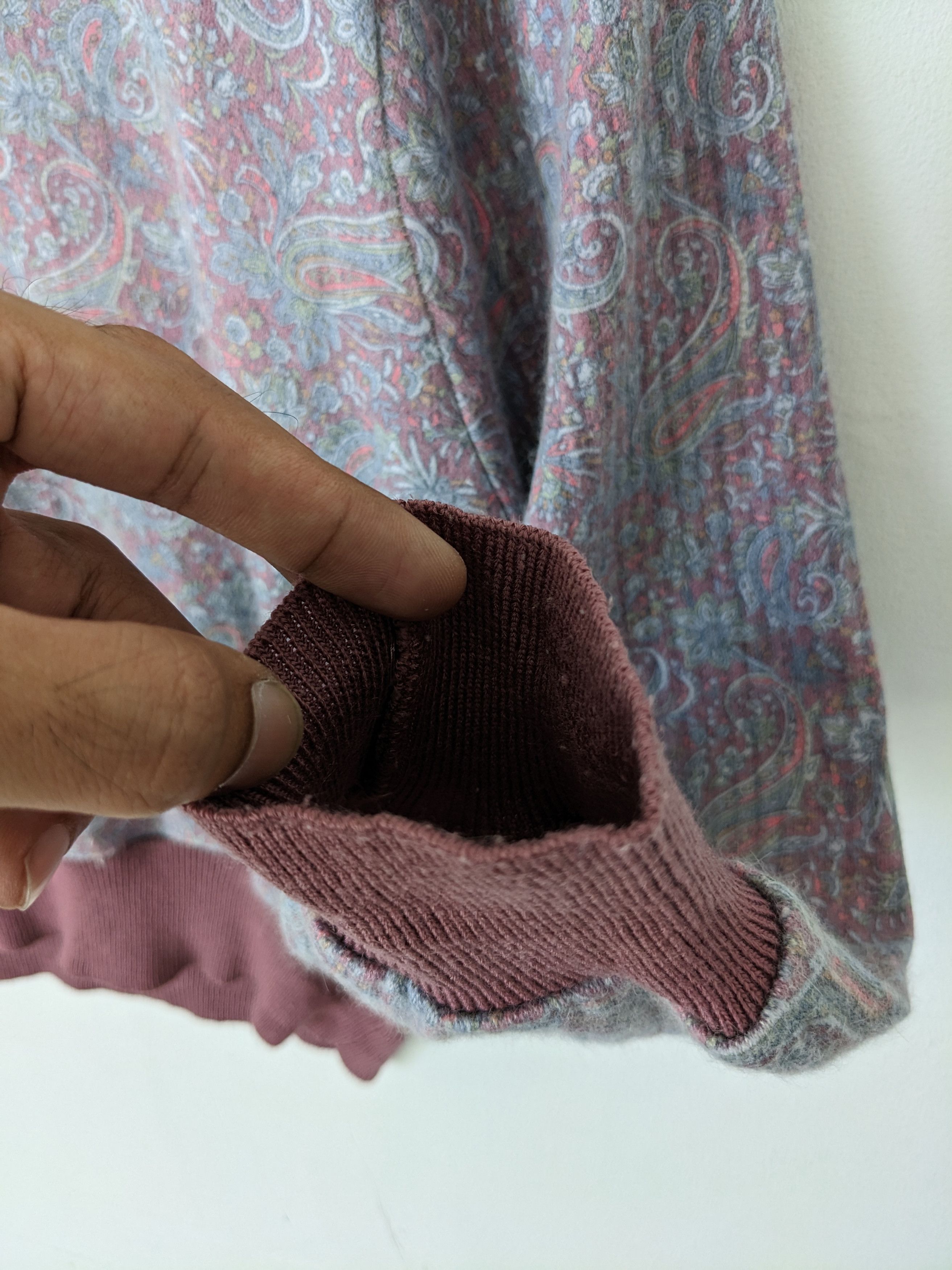Japanese Brand × Vintage Vintage Wool Crop Sweatshirt Paisley Motif by La Lopo Japan Size M / US 6-8 / IT 42-44 - 6 Thumbnail