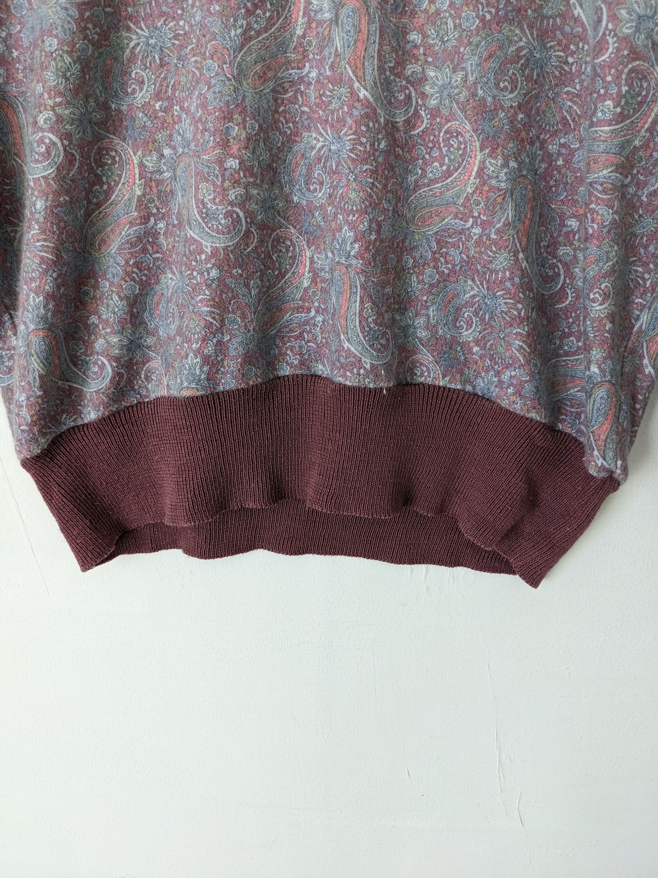 Japanese Brand × Vintage Vintage Wool Crop Sweatshirt Paisley Motif by La Lopo Japan Size M / US 6-8 / IT 42-44 - 8 Thumbnail