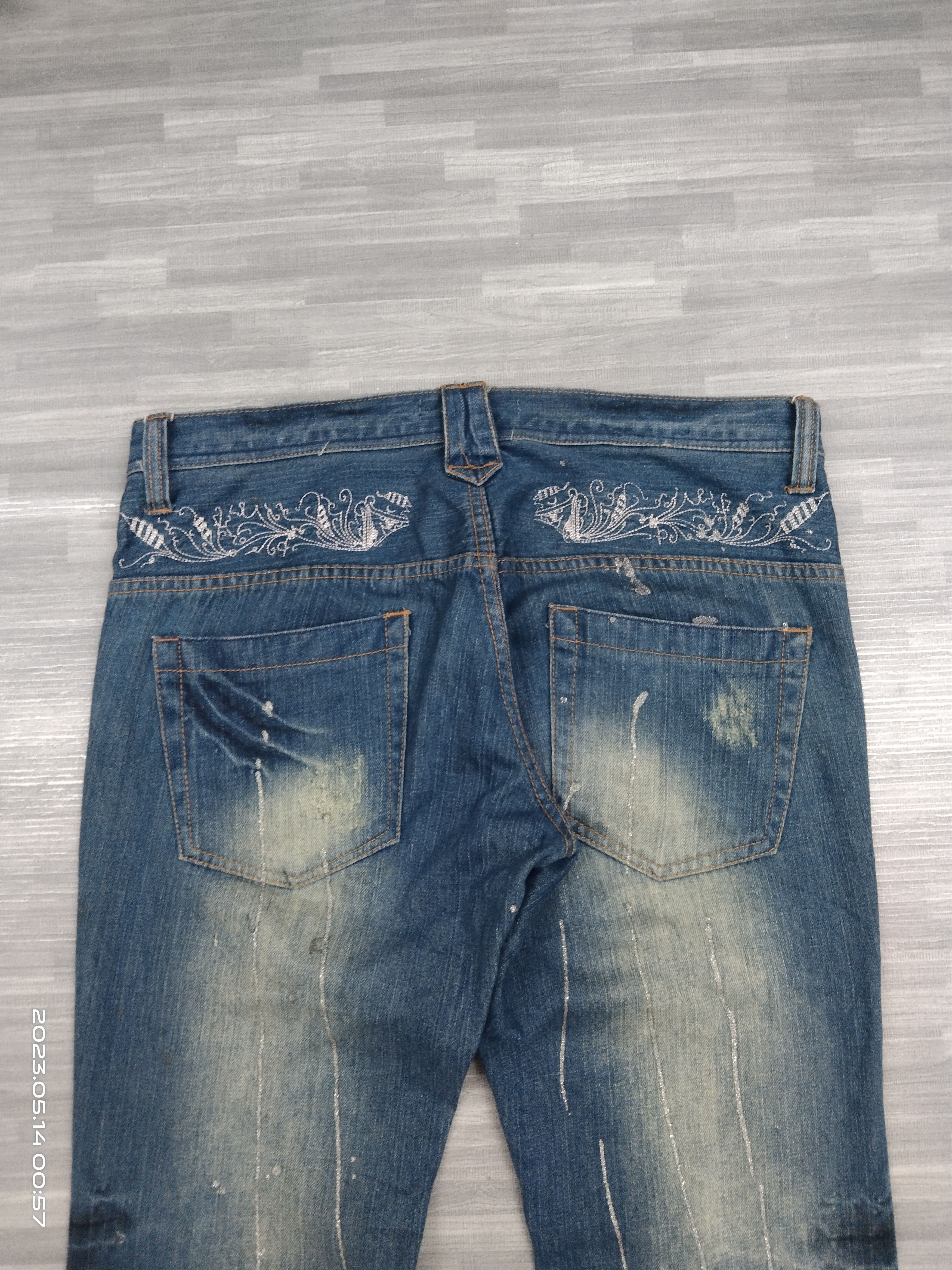 Japanese Brand FLARE SICK SPLATTED ROOT THREE DEJIM PANTS Size US 33 - 5 Thumbnail