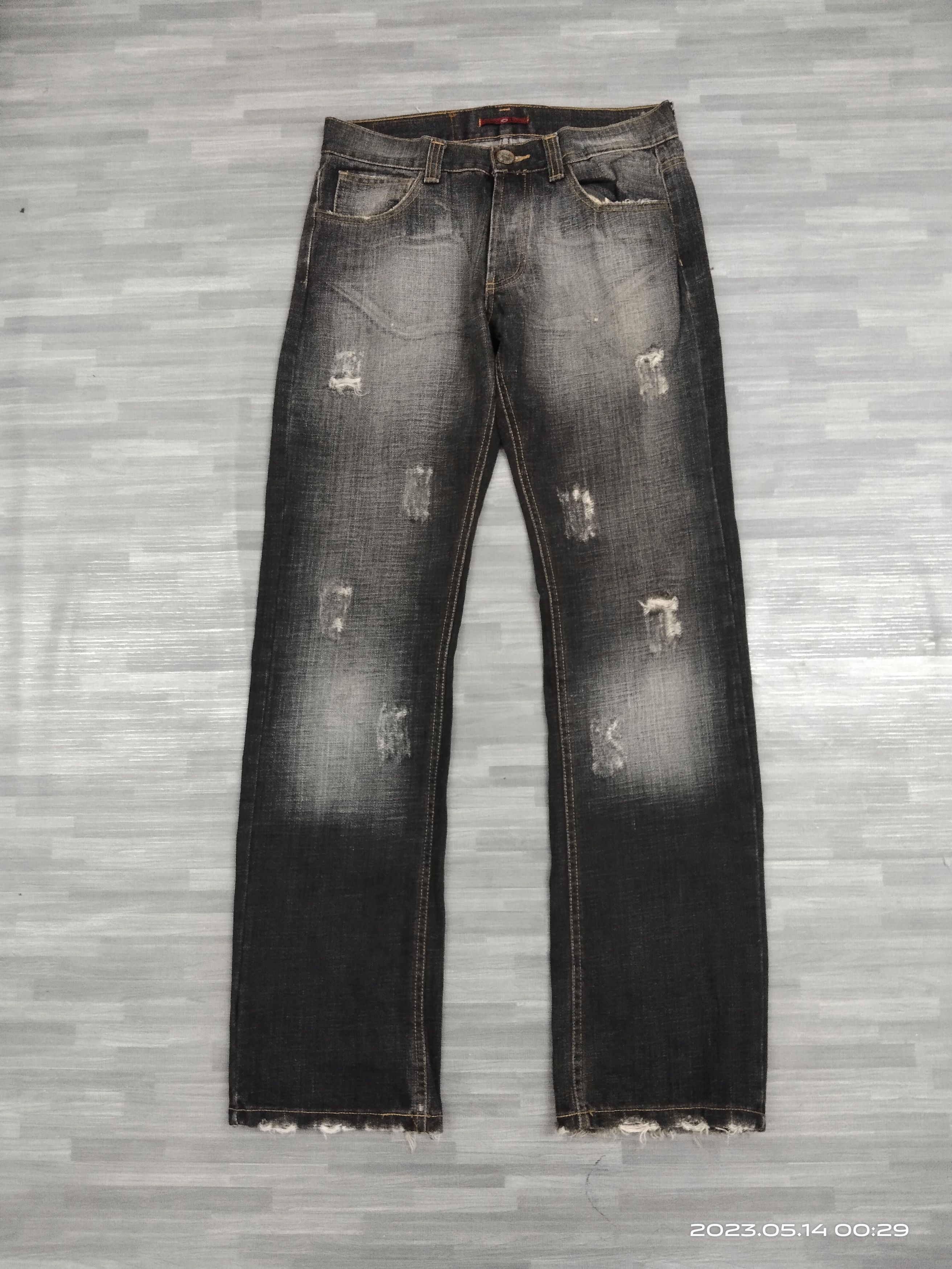 Japanese Brand SICK RIPED A.DEVIL WING DENIM PANTS Size US 30 / EU 46 - 2 Thumbnail