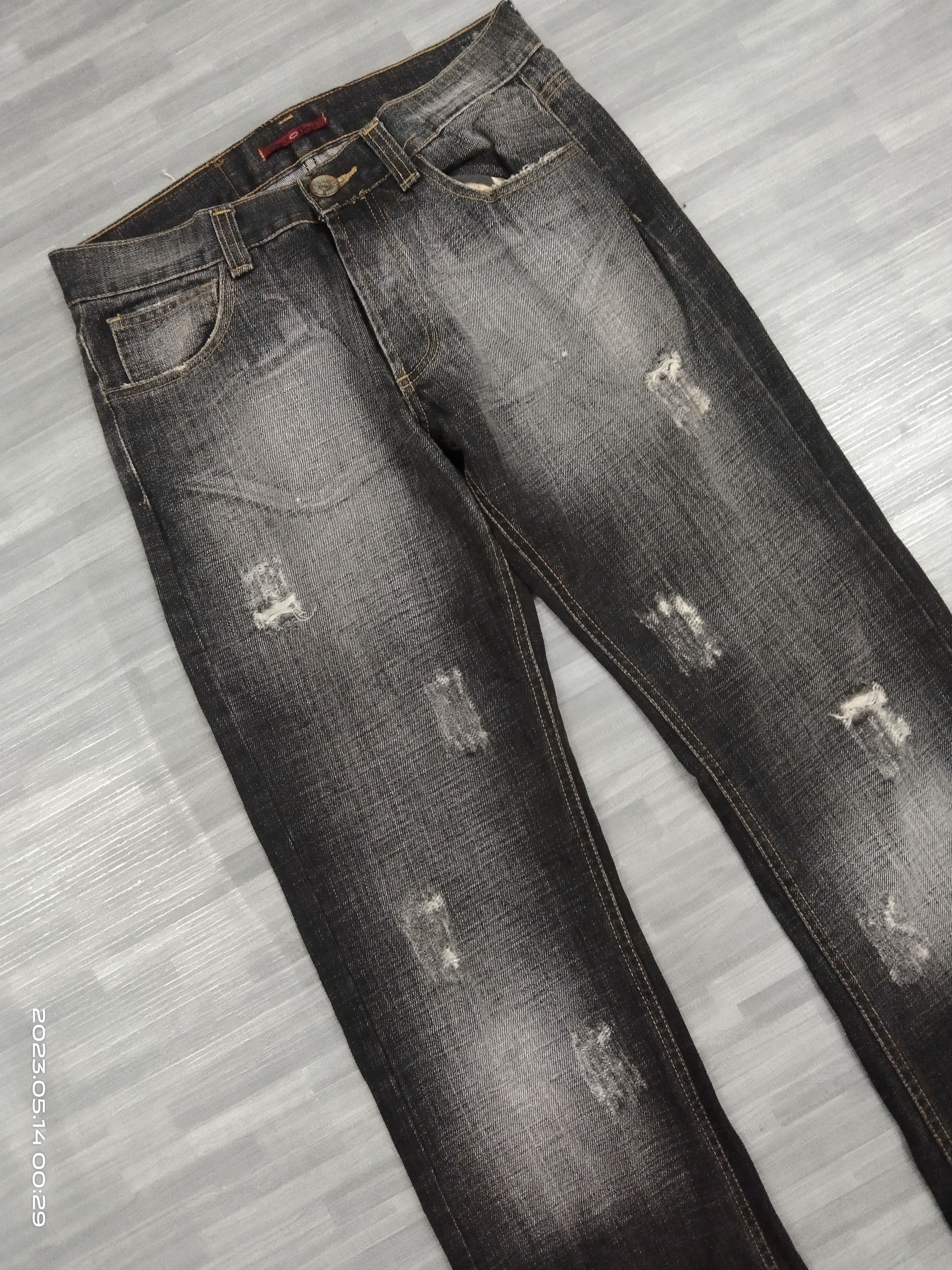 Japanese Brand SICK RIPED A.DEVIL WING DENIM PANTS Size US 30 / EU 46 - 6 Thumbnail