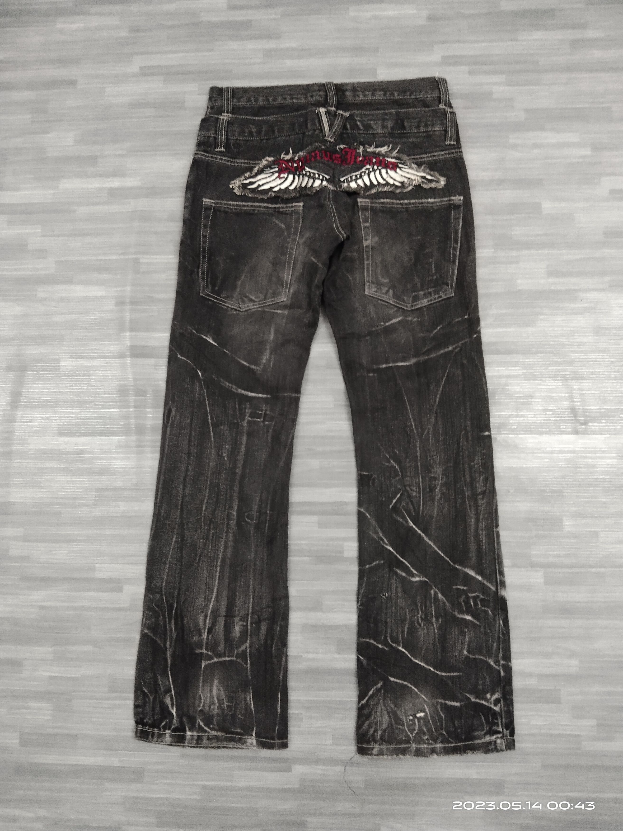 Japanese Brand FLARE SICK WASHED NYLAUS DENIM PA Size US 31 - 3 Thumbnail