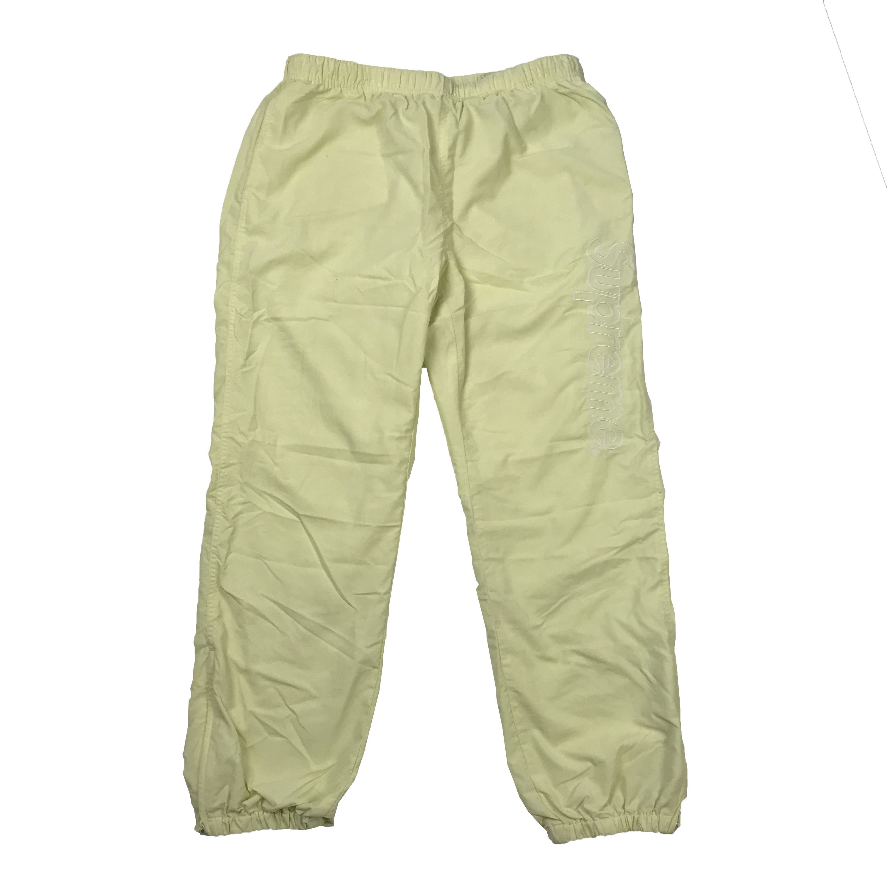 Supreme Pale Yellow hotsell Warm Up Pants Size Medium