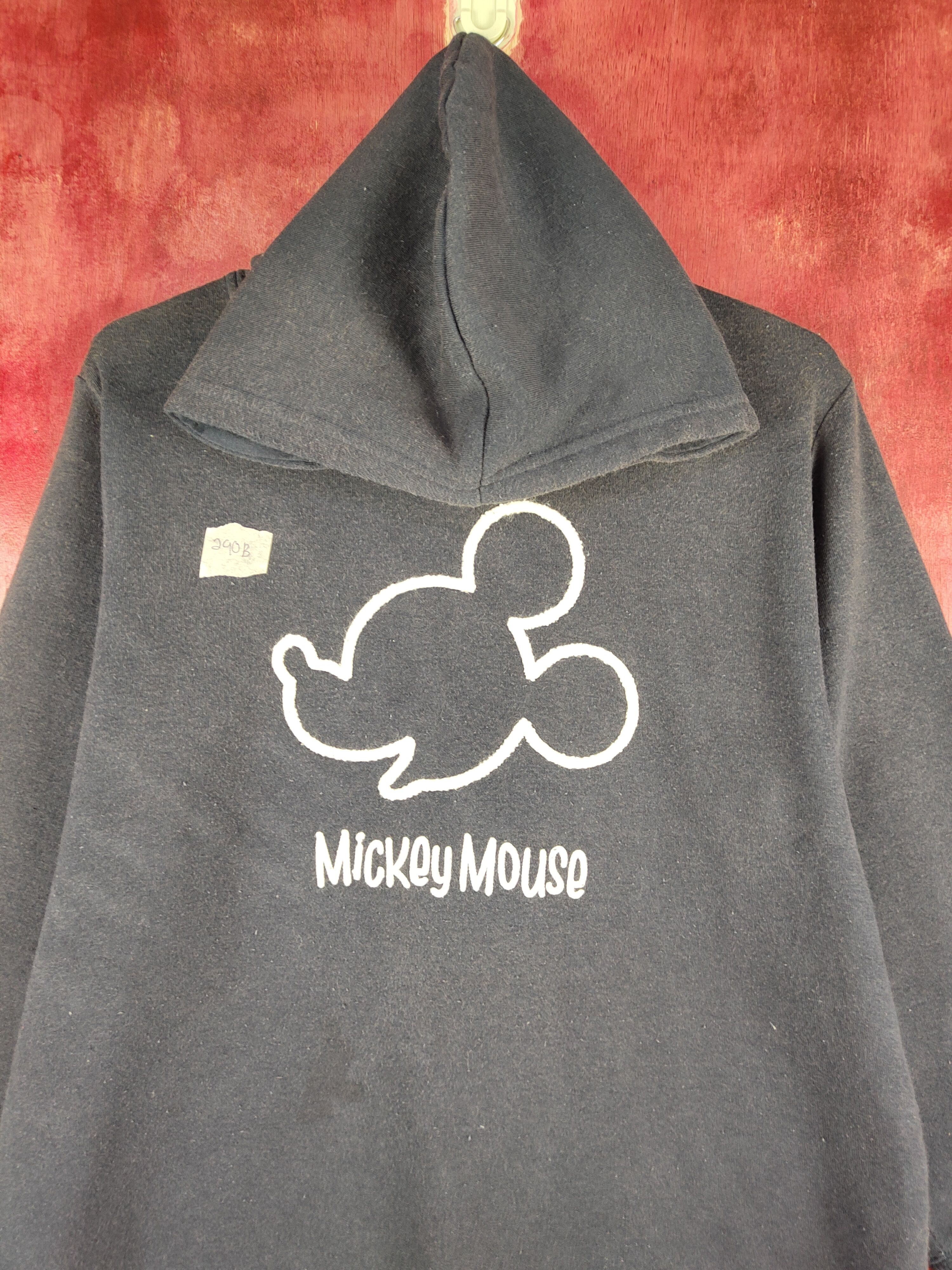 Disney × Japanese Brand × Mickey Mouse Disney Dark Blue Faded Mickey Mouse Hoodie Sweatshirt #290B Size US L / EU 52-54 / 3 - 2 Thumbnail
