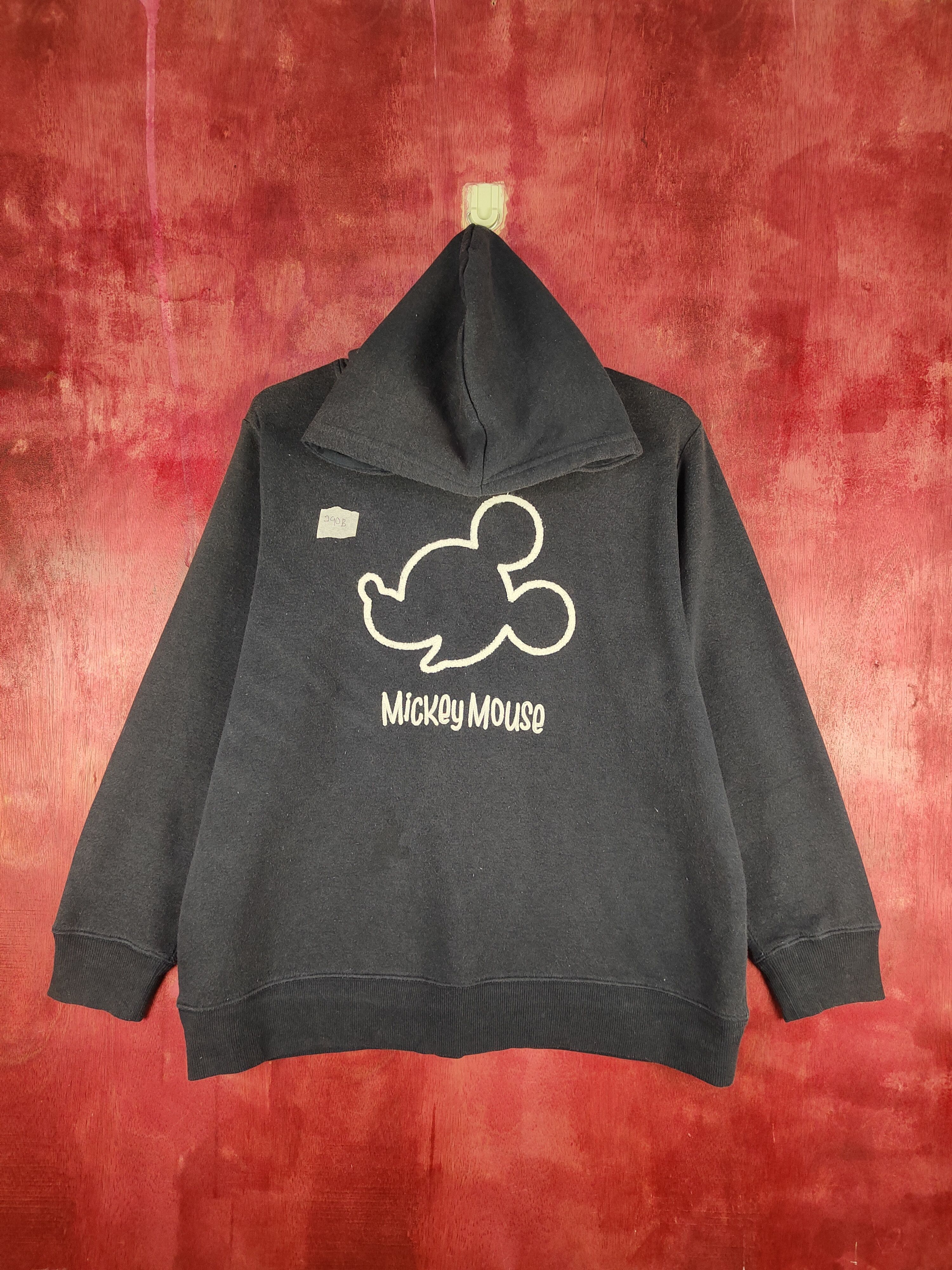 Disney × Japanese Brand × Mickey Mouse Disney Dark Blue Faded Mickey Mouse Hoodie Sweatshirt #290B Size US L / EU 52-54 / 3 - 1 Thumbnail