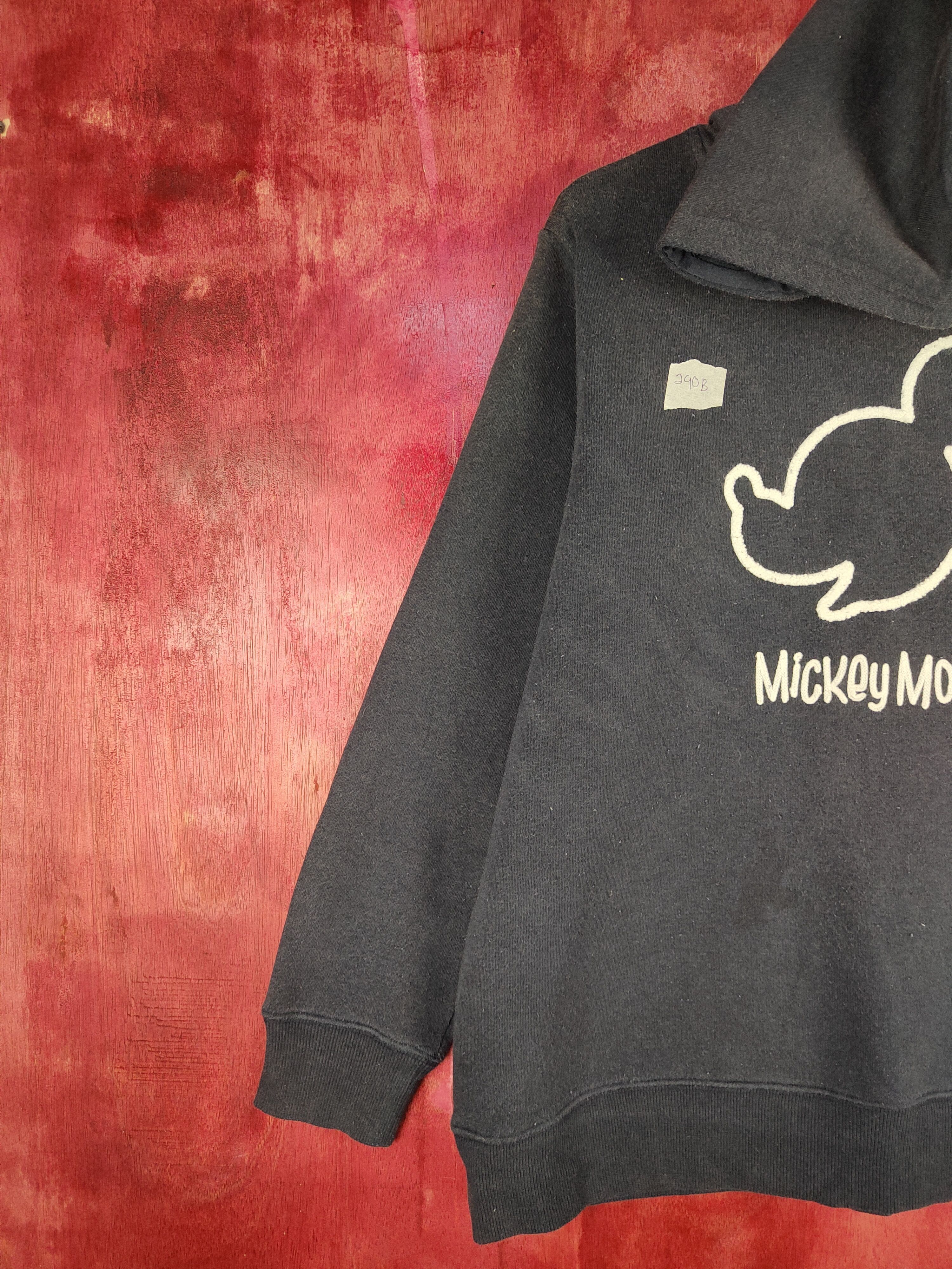 Disney × Japanese Brand × Mickey Mouse Disney Dark Blue Faded Mickey Mouse Hoodie Sweatshirt #290B Size US L / EU 52-54 / 3 - 4 Thumbnail