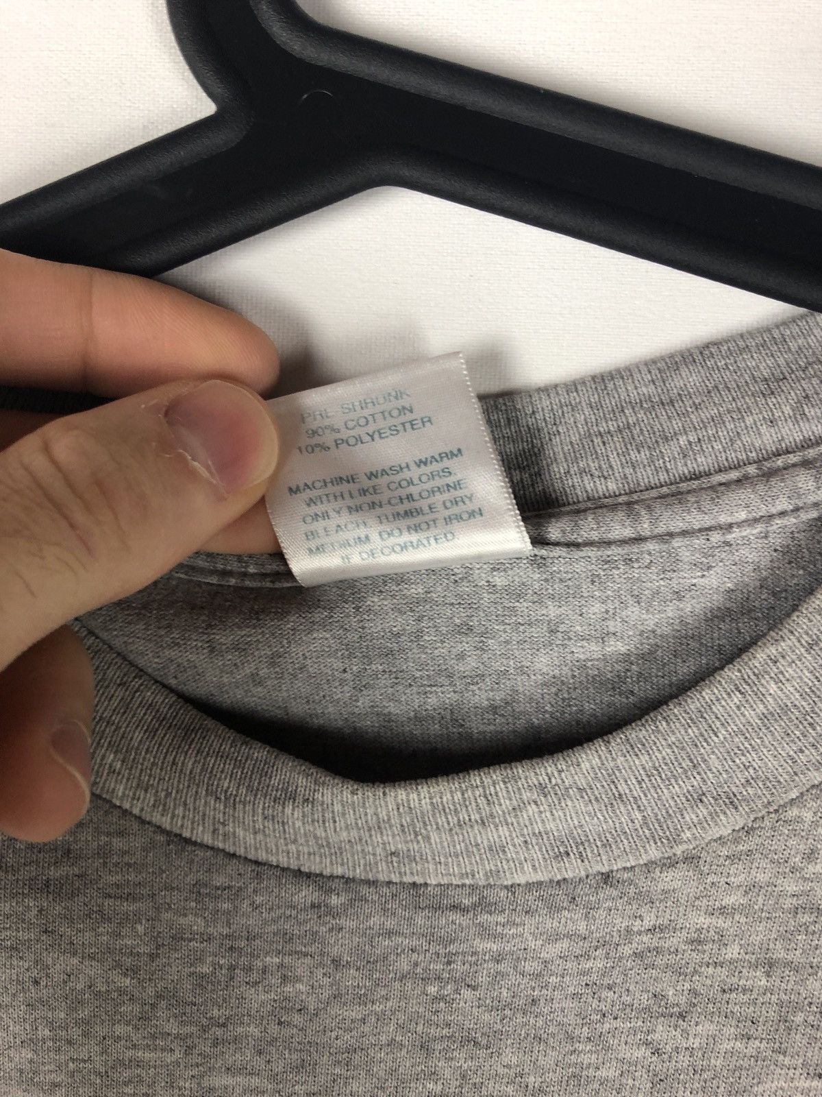 Supreme Navy on grey box logo tee Size US M / EU 48-50 / 2 - 5 Thumbnail