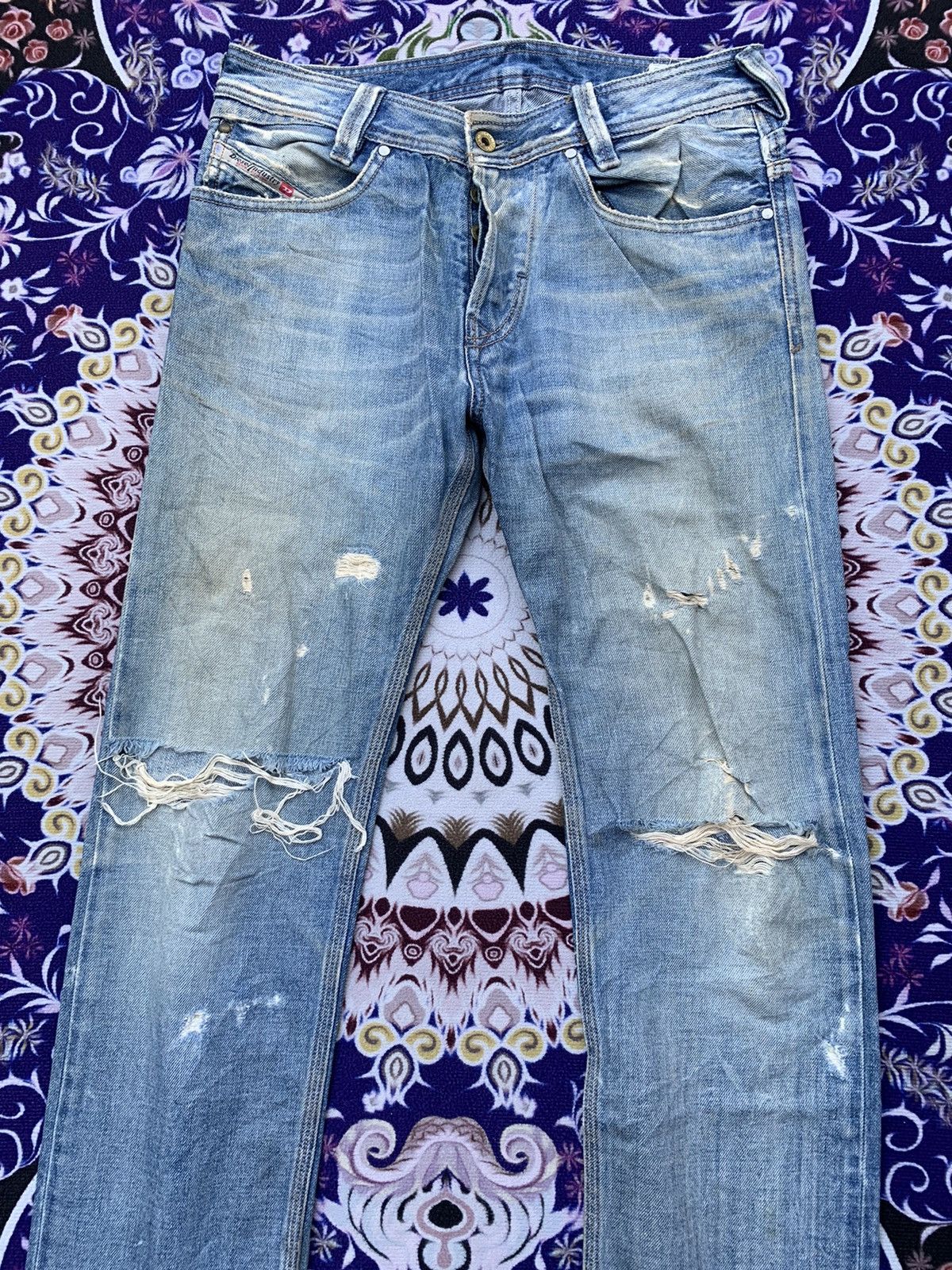 Diesel Vintage Diesel Industry Distressed Denim Size US 33 - 4 Thumbnail