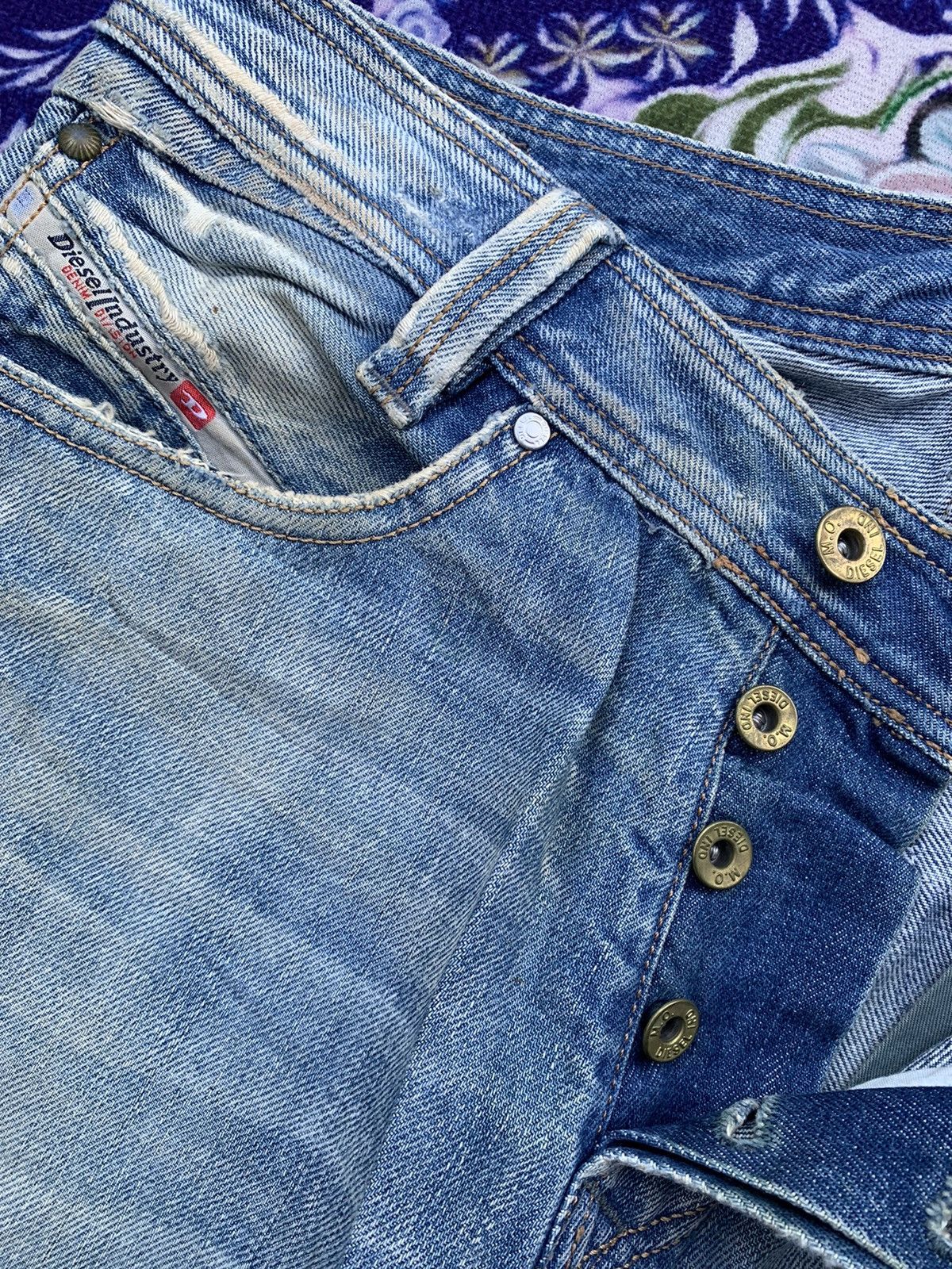 Diesel Vintage Diesel Industry Distressed Denim Size US 33 - 6 Thumbnail