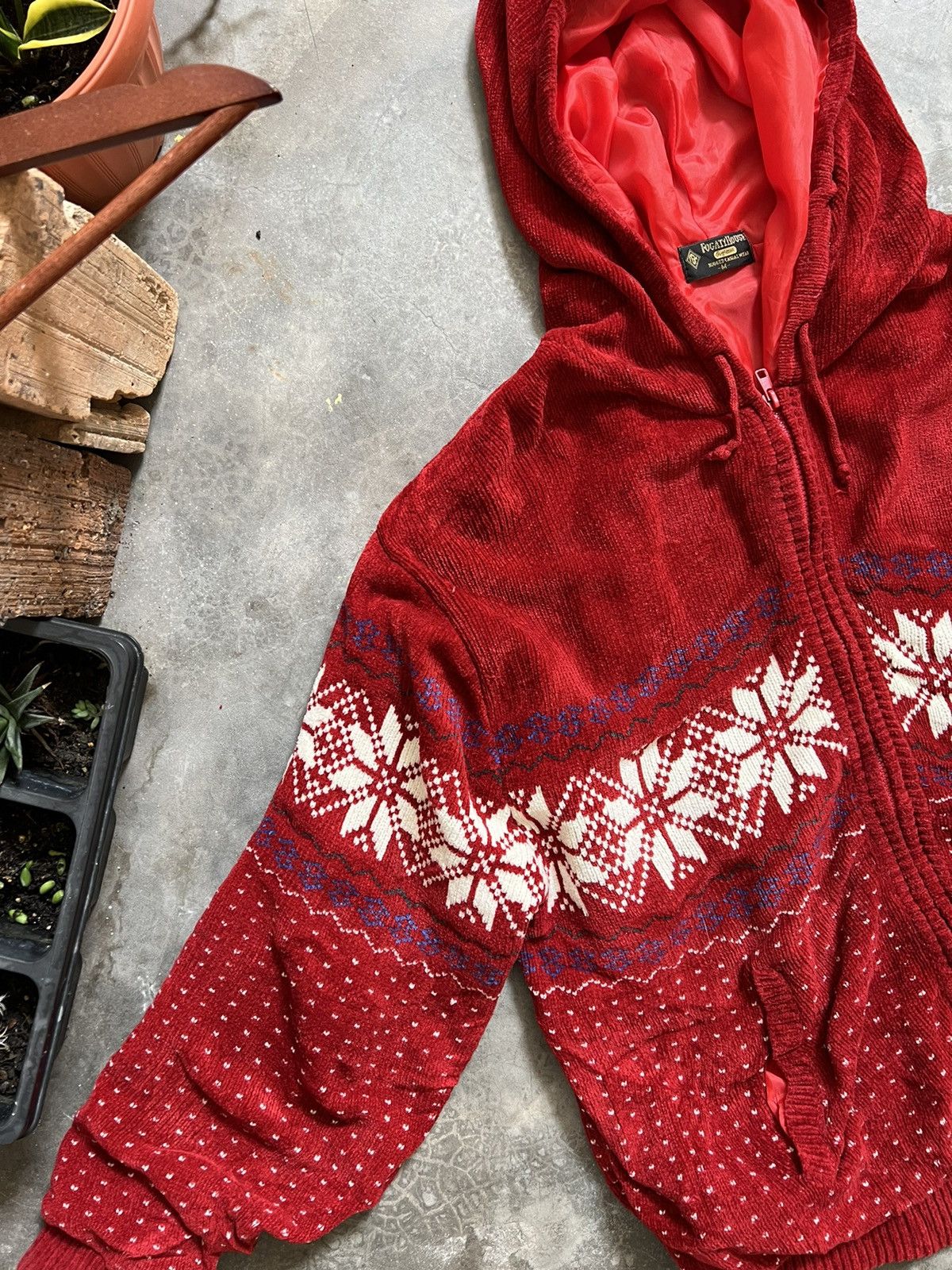 Japanese Brand × Vintage 🔥 VINTAGE 🔥 Printed Fleece Knit Zipper Up Jacket Size US M / EU 48-50 / 2 - 5 Thumbnail