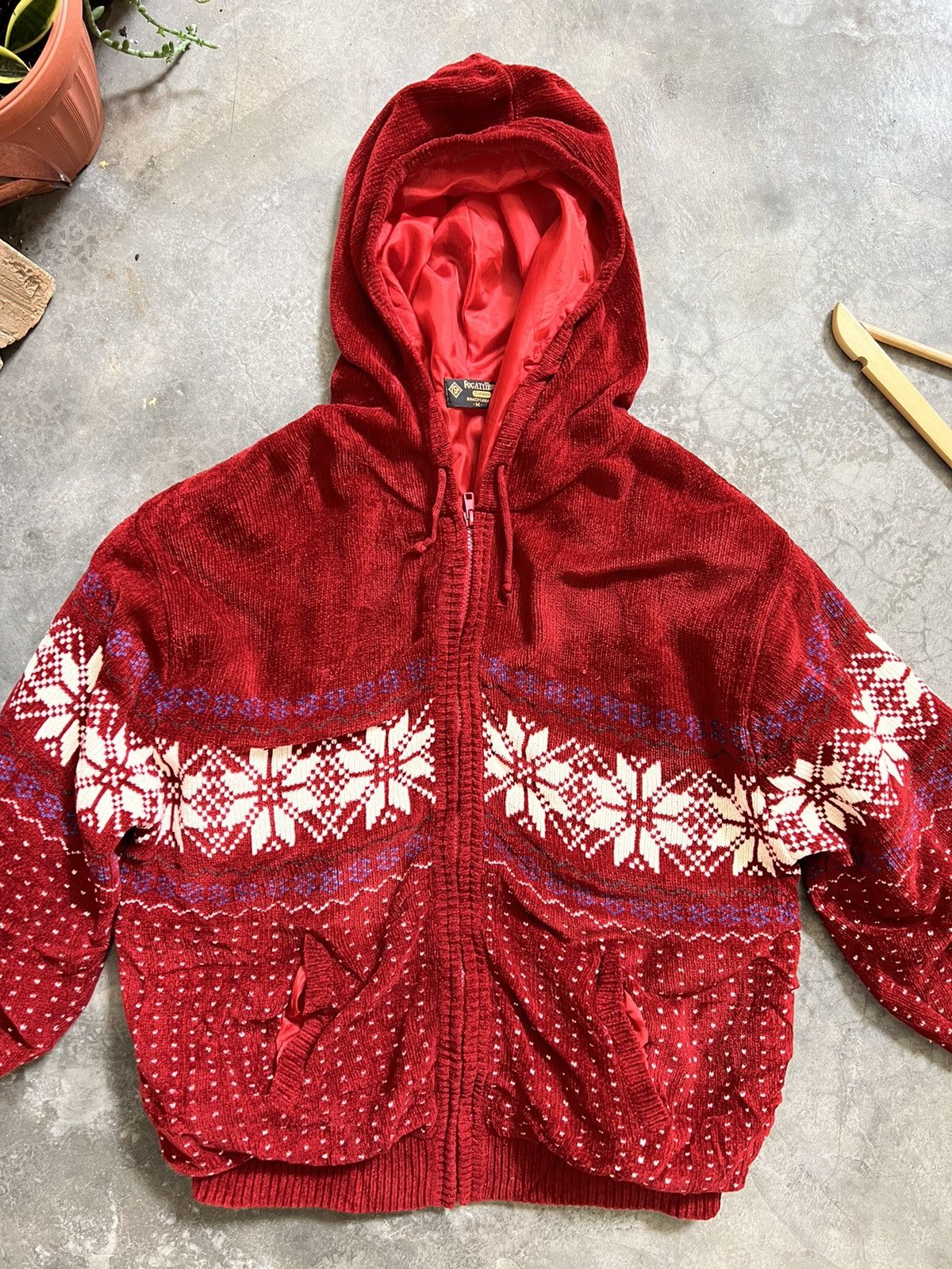 Japanese Brand × Vintage 🔥 VINTAGE 🔥 Printed Fleece Knit Zipper Up Jacket Size US M / EU 48-50 / 2 - 3 Thumbnail