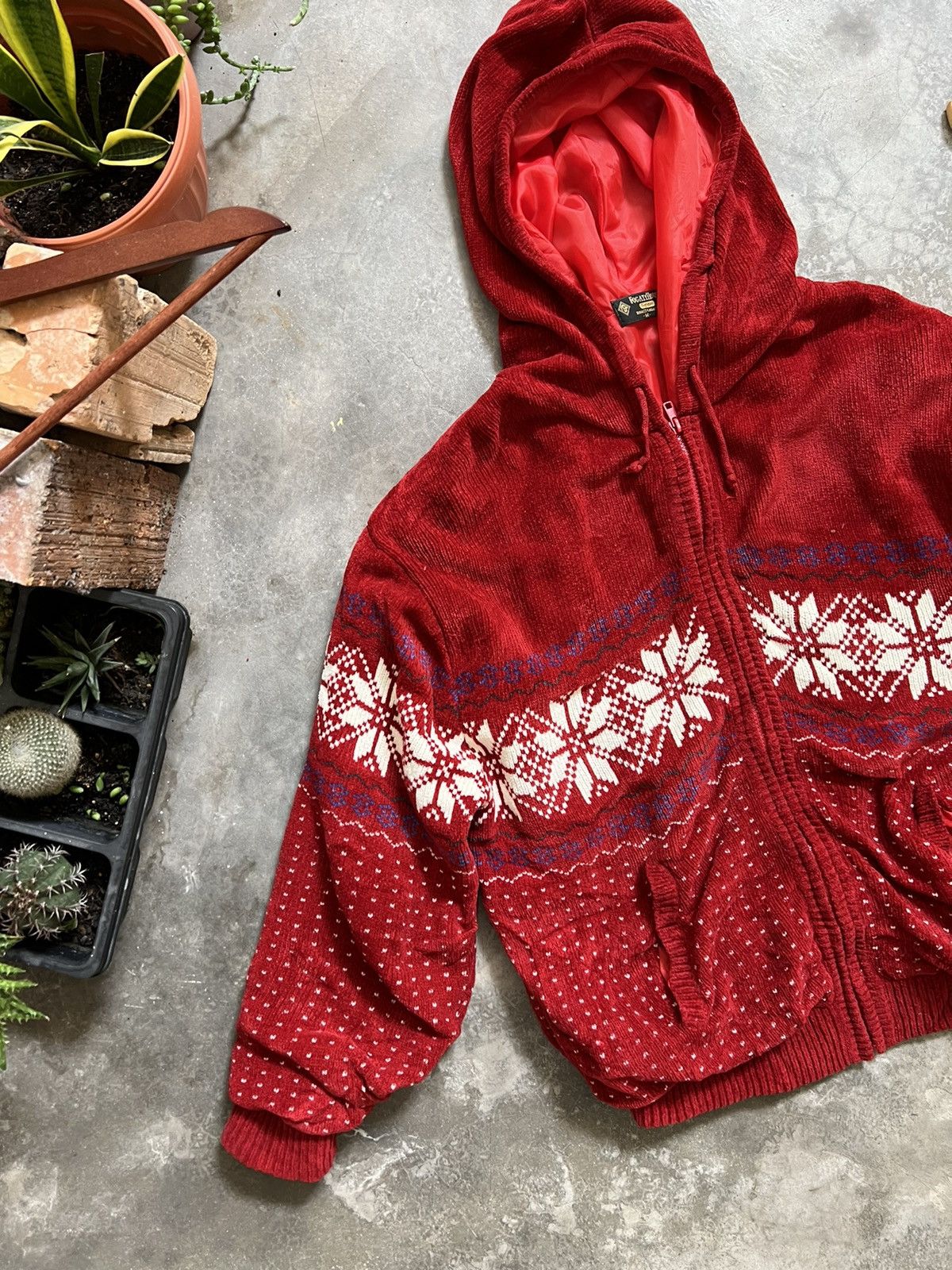 Japanese Brand × Vintage 🔥 VINTAGE 🔥 Printed Fleece Knit Zipper Up Jacket Size US M / EU 48-50 / 2 - 4 Thumbnail