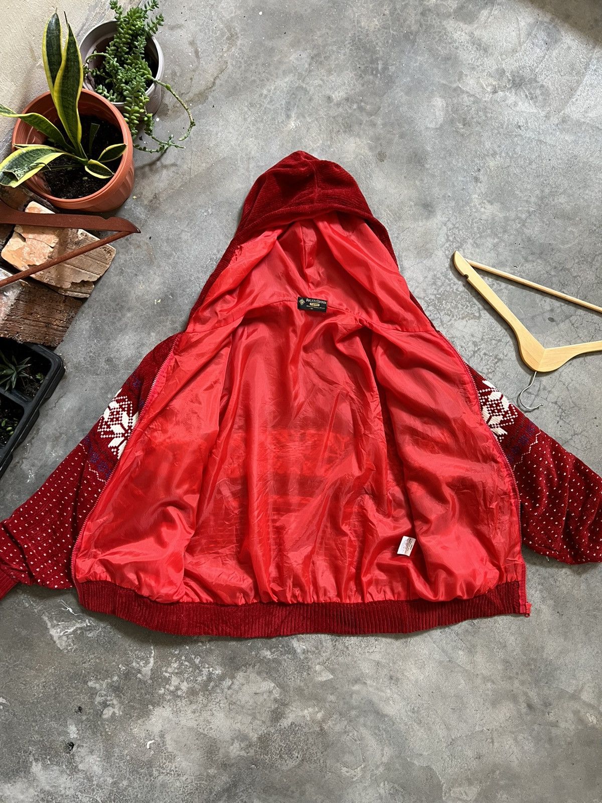 Japanese Brand × Vintage 🔥 VINTAGE 🔥 Printed Fleece Knit Zipper Up Jacket Size US M / EU 48-50 / 2 - 7 Thumbnail