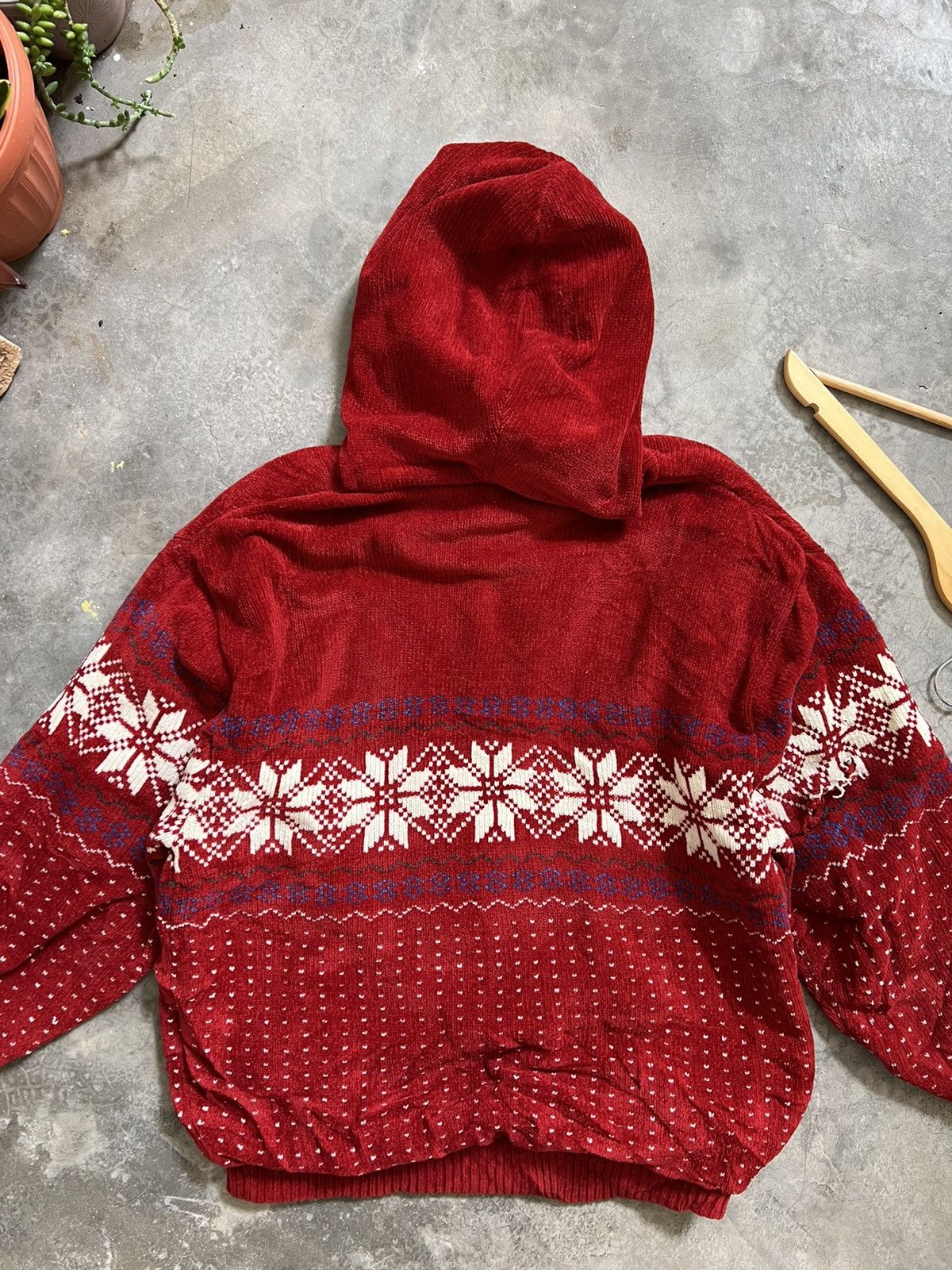 Japanese Brand × Vintage 🔥 VINTAGE 🔥 Printed Fleece Knit Zipper Up Jacket Size US M / EU 48-50 / 2 - 9 Thumbnail