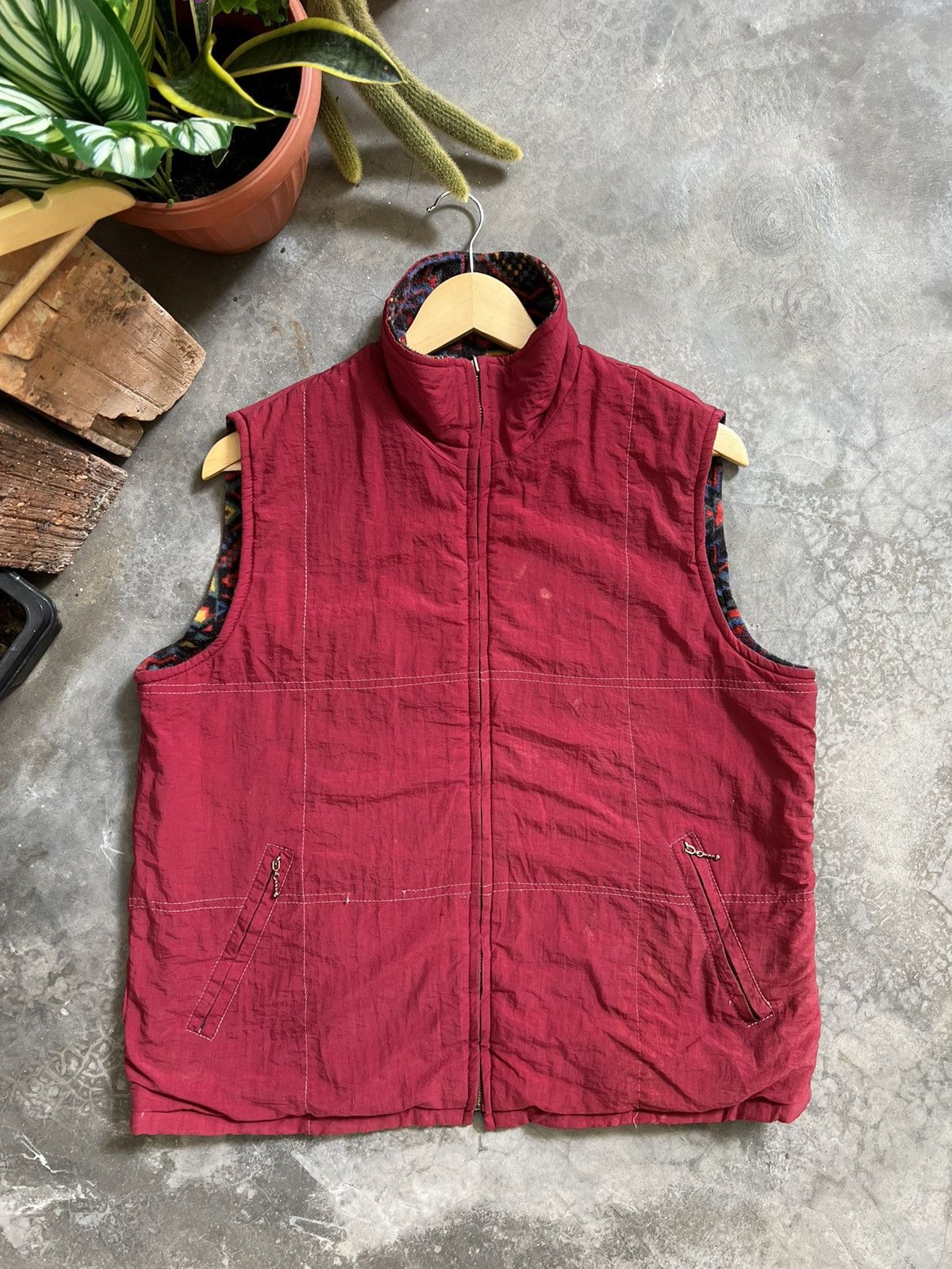 Japanese Brand × Native × Vintage Vintage 🖤 Native Deep Pile Fleece Riversible Vest Size US M / EU 48-50 / 2 - 15 Thumbnail