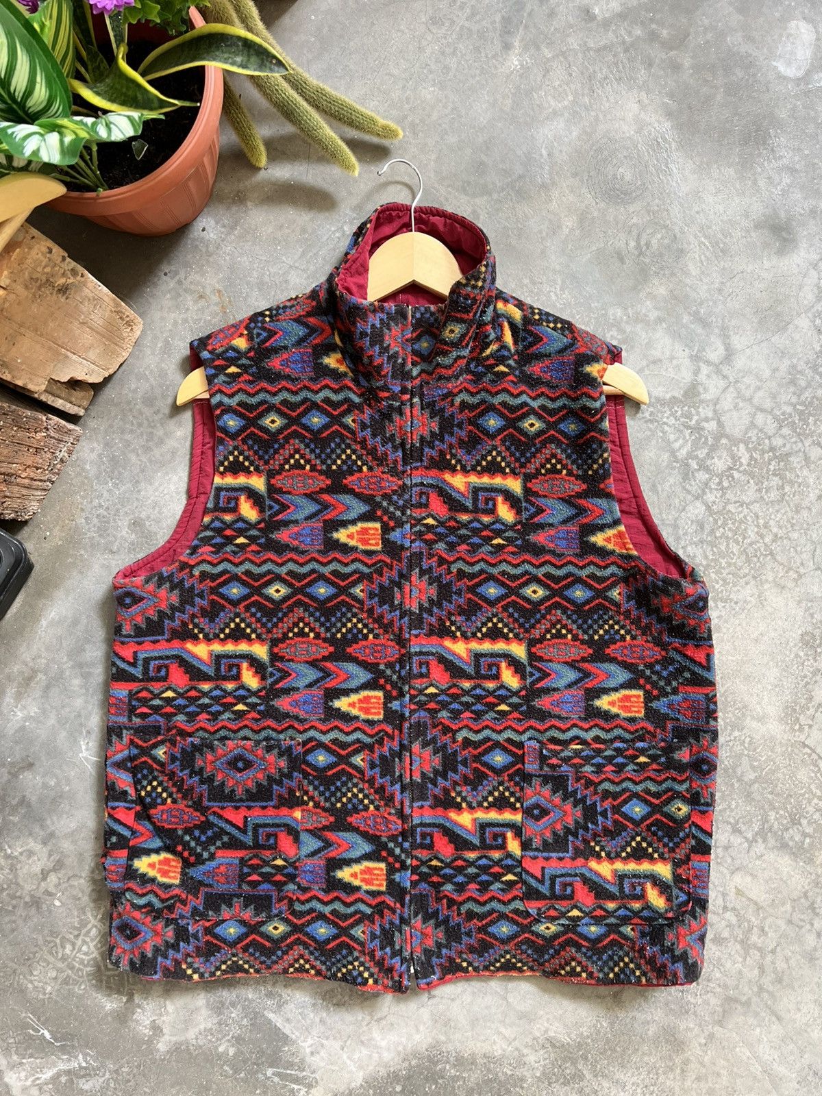 Japanese Brand × Native × Vintage Vintage 🖤 Native Deep Pile Fleece Riversible Vest Size US M / EU 48-50 / 2 - 11 Thumbnail