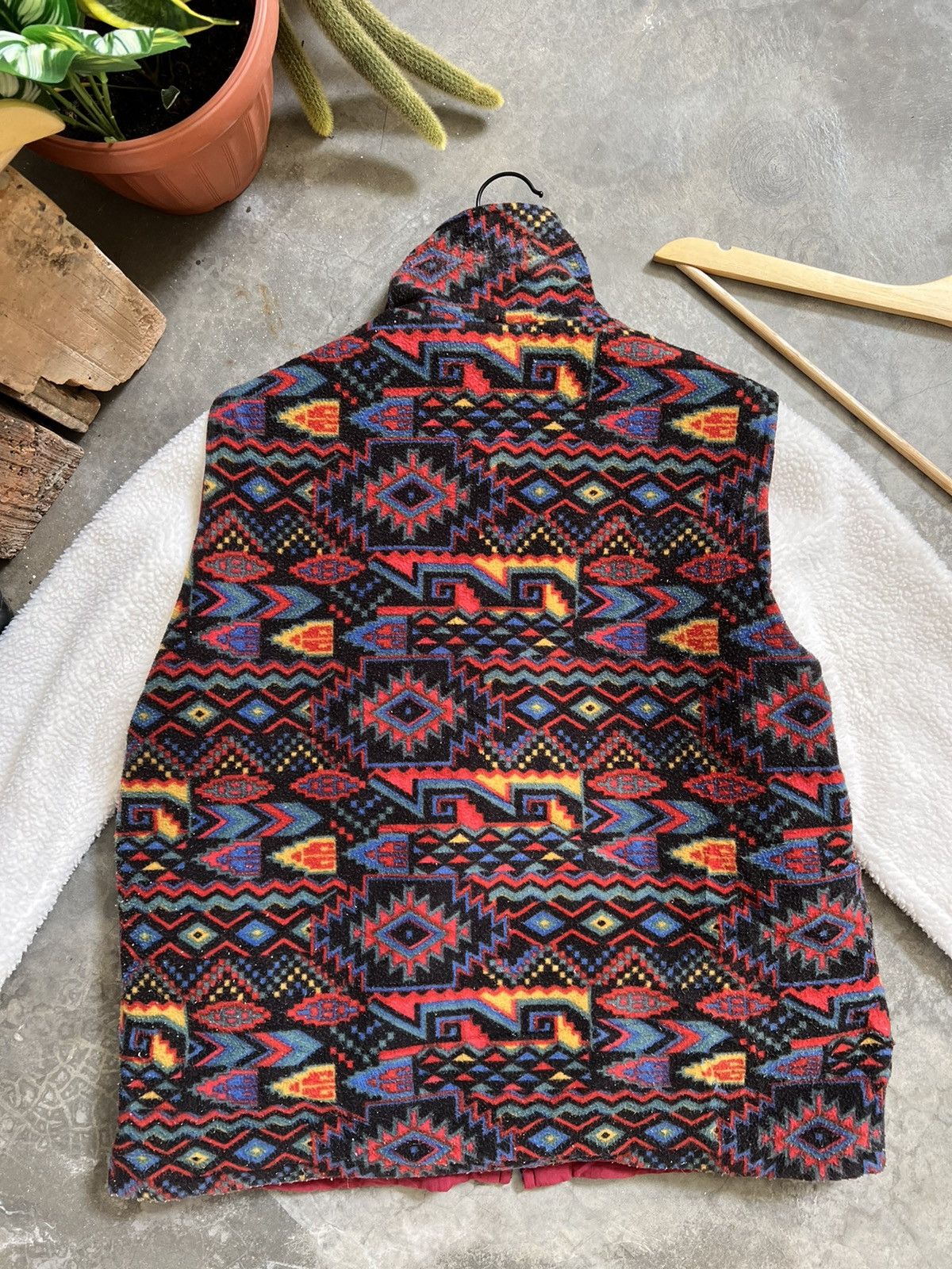 Japanese Brand × Native × Vintage Vintage 🖤 Native Deep Pile Fleece Riversible Vest Size US M / EU 48-50 / 2 - 6 Thumbnail
