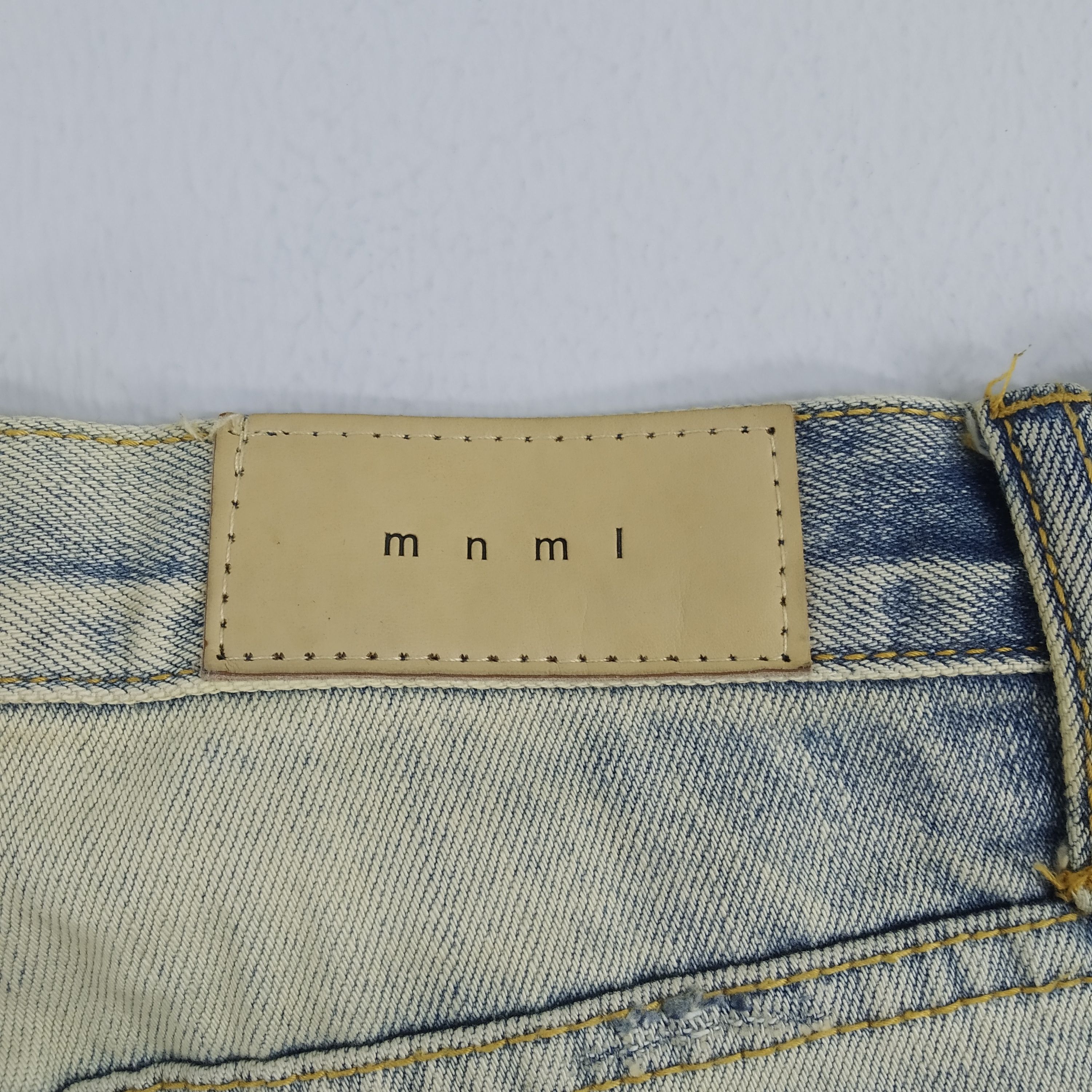 Japanese Brand Size 32 MNML Ripped Stone Wash Denim Zipper Leg Jeans Size US 32 / EU 48 - 9 Thumbnail
