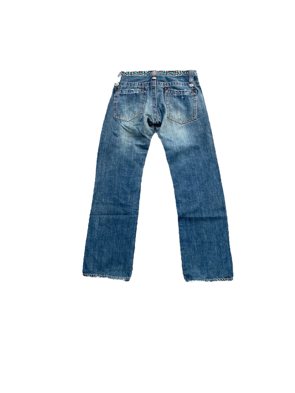 Japanese Brand Trim Distresed Rework Denim Size US 32 / EU 48 - 7 Thumbnail