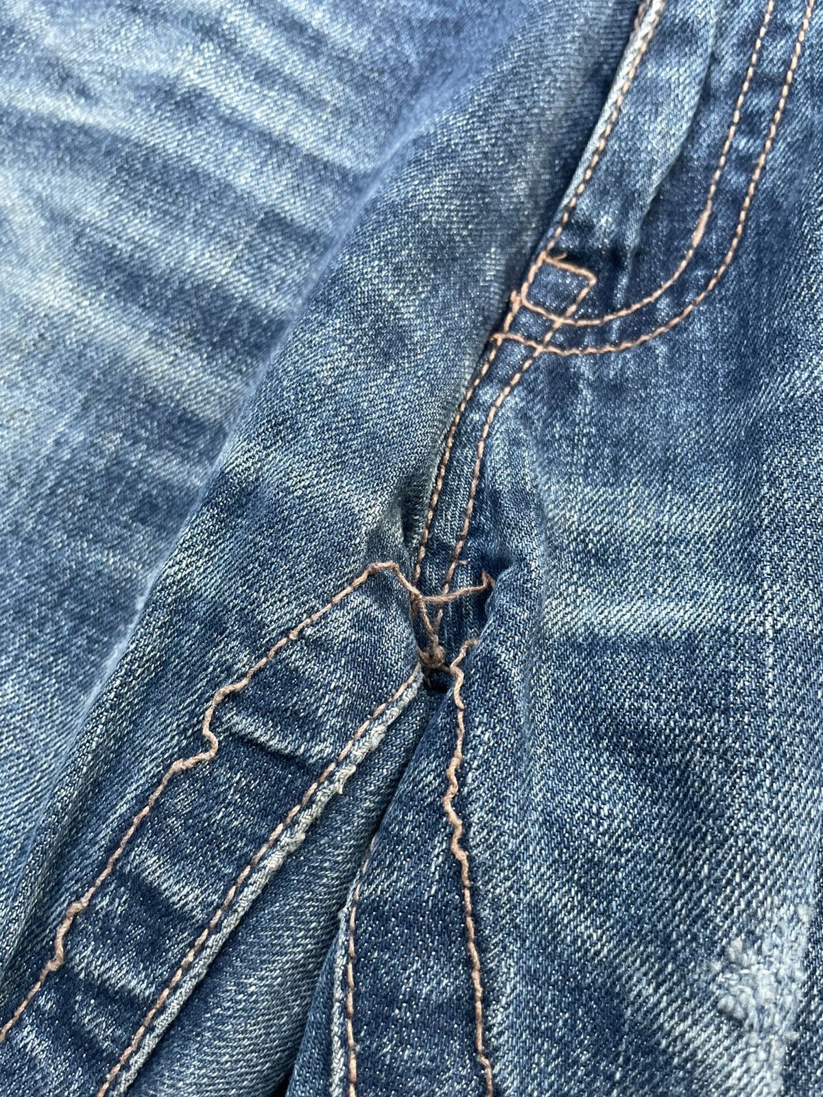 Japanese Brand Trim Distresed Rework Denim Size US 32 / EU 48 - 14 Thumbnail
