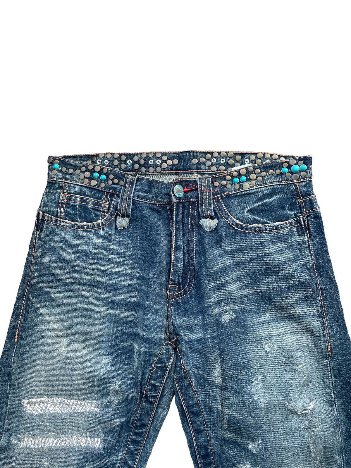 Japanese Brand Trim Distresed Rework Denim Size US 32 / EU 48 - 6 Thumbnail