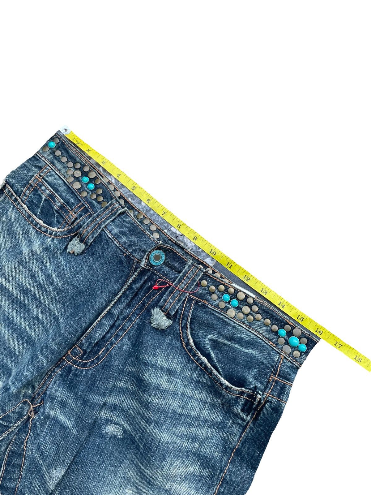 Japanese Brand Trim Distresed Rework Denim Size US 32 / EU 48 - 2 Thumbnail