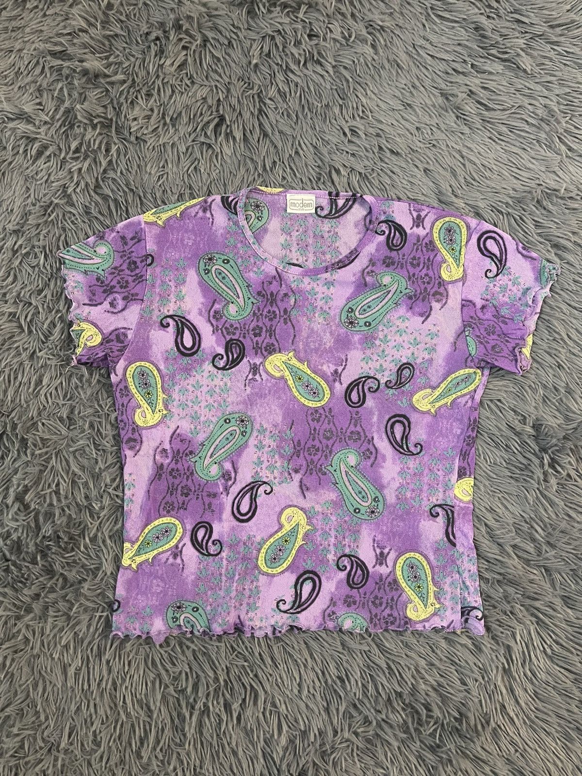 Vintage Modern Y2K vintage mesh JPG style Italian t-shirt Size L / US 10 / IT 46 - 1 Thumbnail