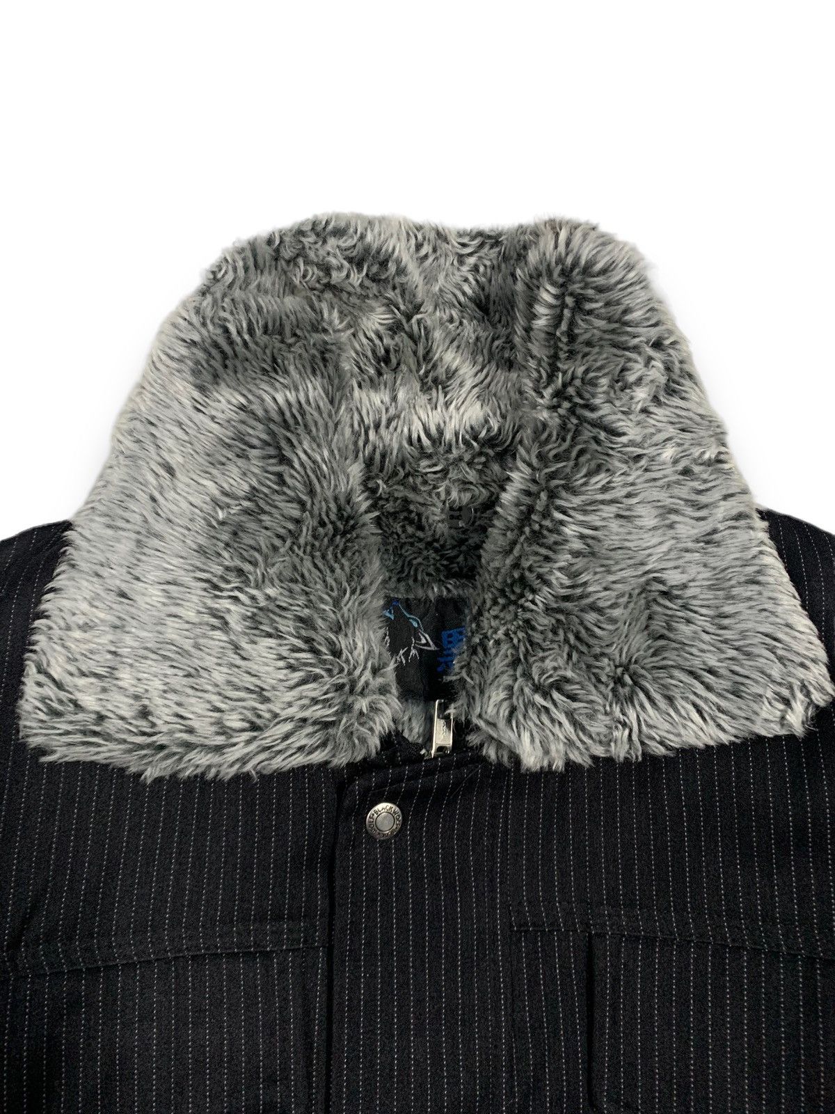 Japanese Brand Japanese BlackWolf Hickory Style FauxFur Lined Bomber Jacket Size US M / EU 48-50 / 2 - 4 Thumbnail