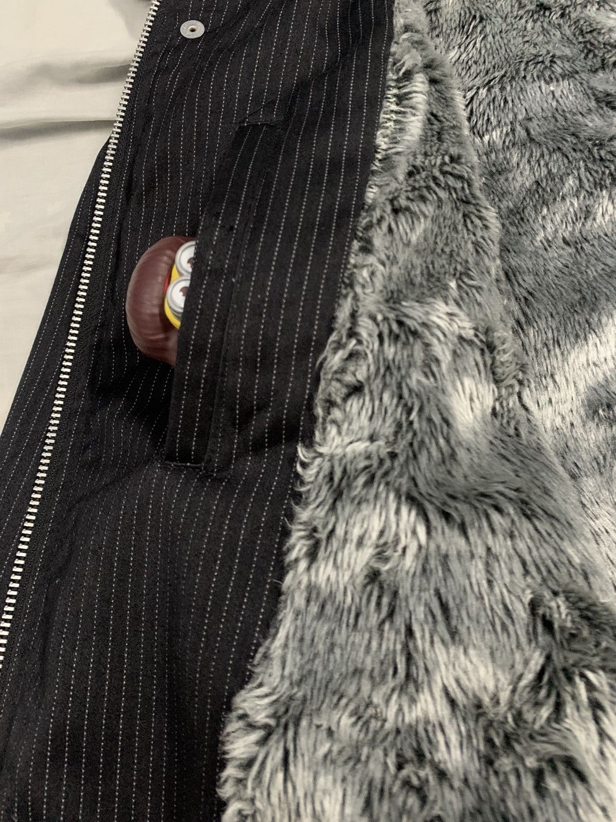 Japanese Brand Japanese BlackWolf Hickory Style FauxFur Lined Bomber Jacket Size US M / EU 48-50 / 2 - 18 Thumbnail