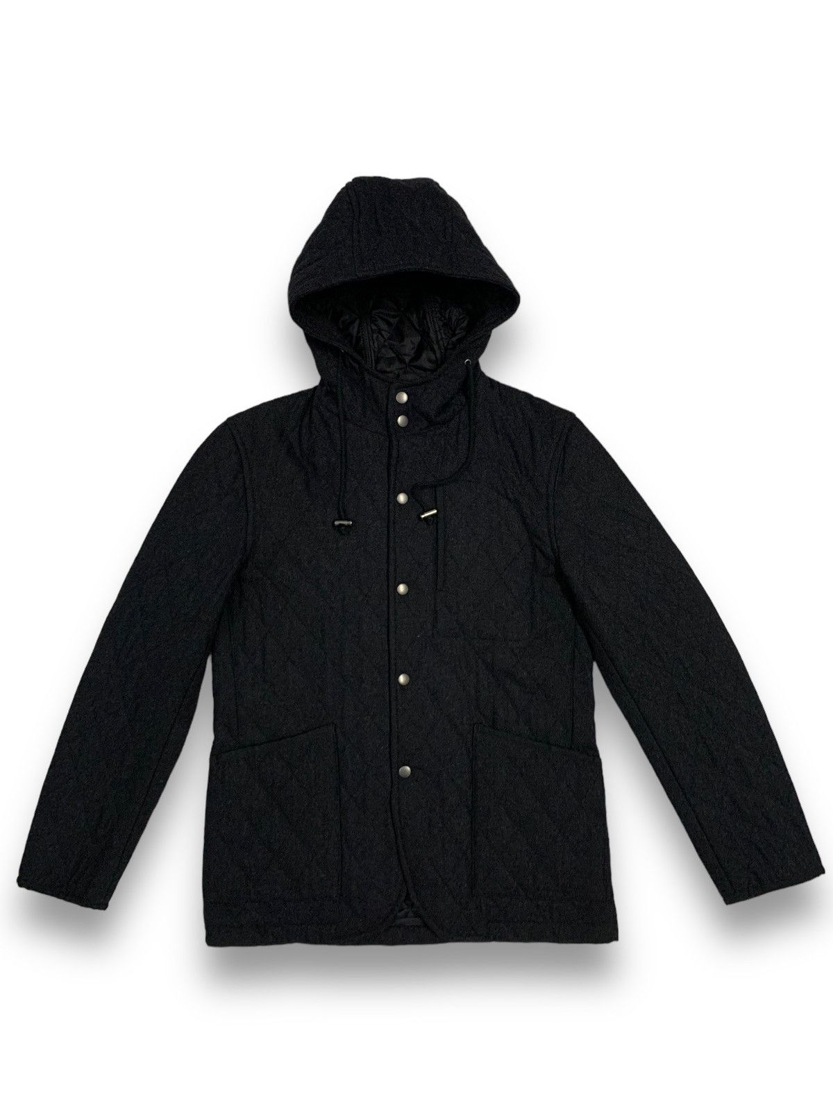 Japanese Brand Japanese Orihica Garage Wool Blend Quilted Hooded Jacket Size US M / EU 48-50 / 2 - 1 Thumbnail
