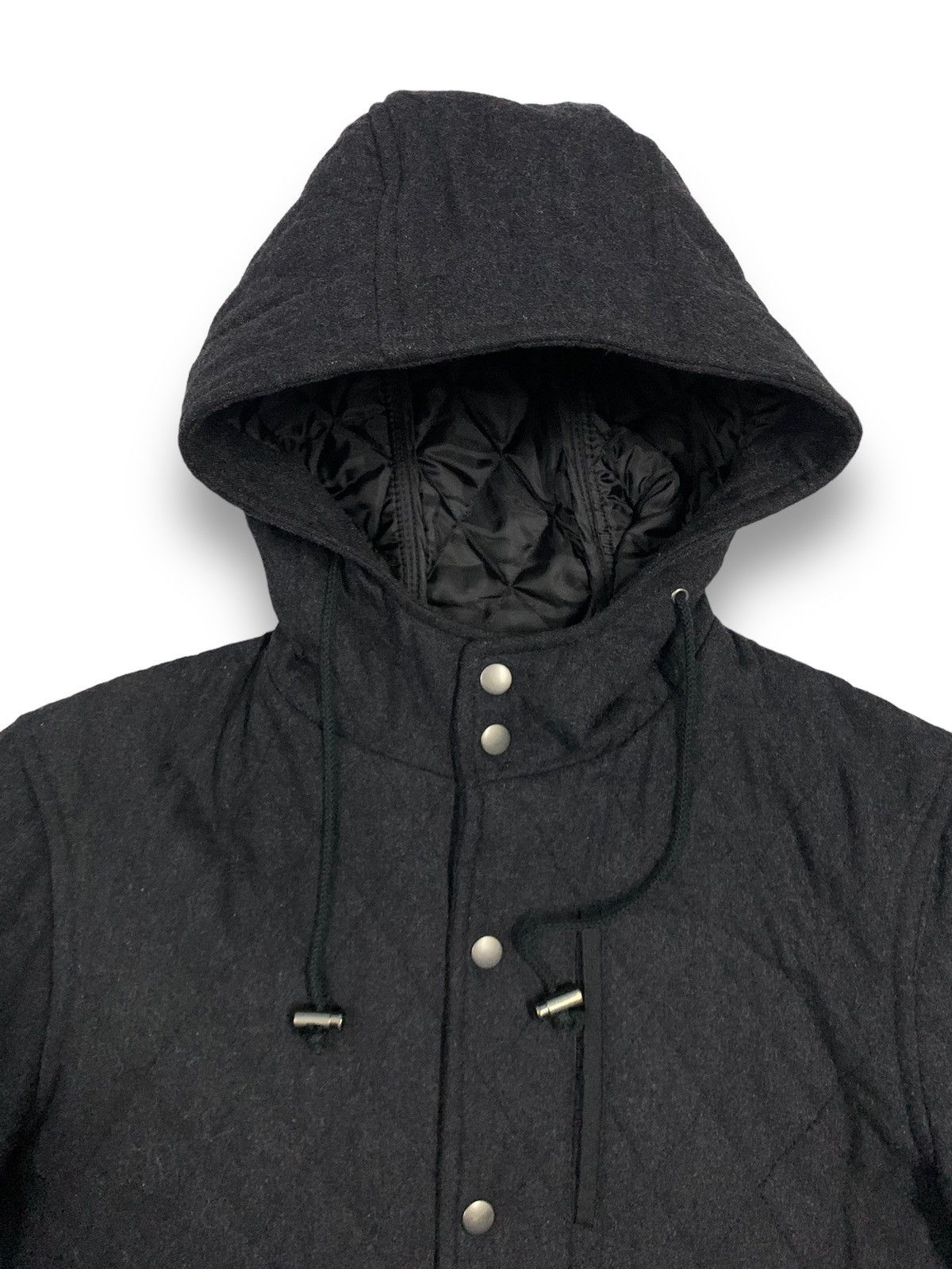 Japanese Brand Japanese Orihica Garage Wool Blend Quilted Hooded Jacket Size US M / EU 48-50 / 2 - 4 Thumbnail