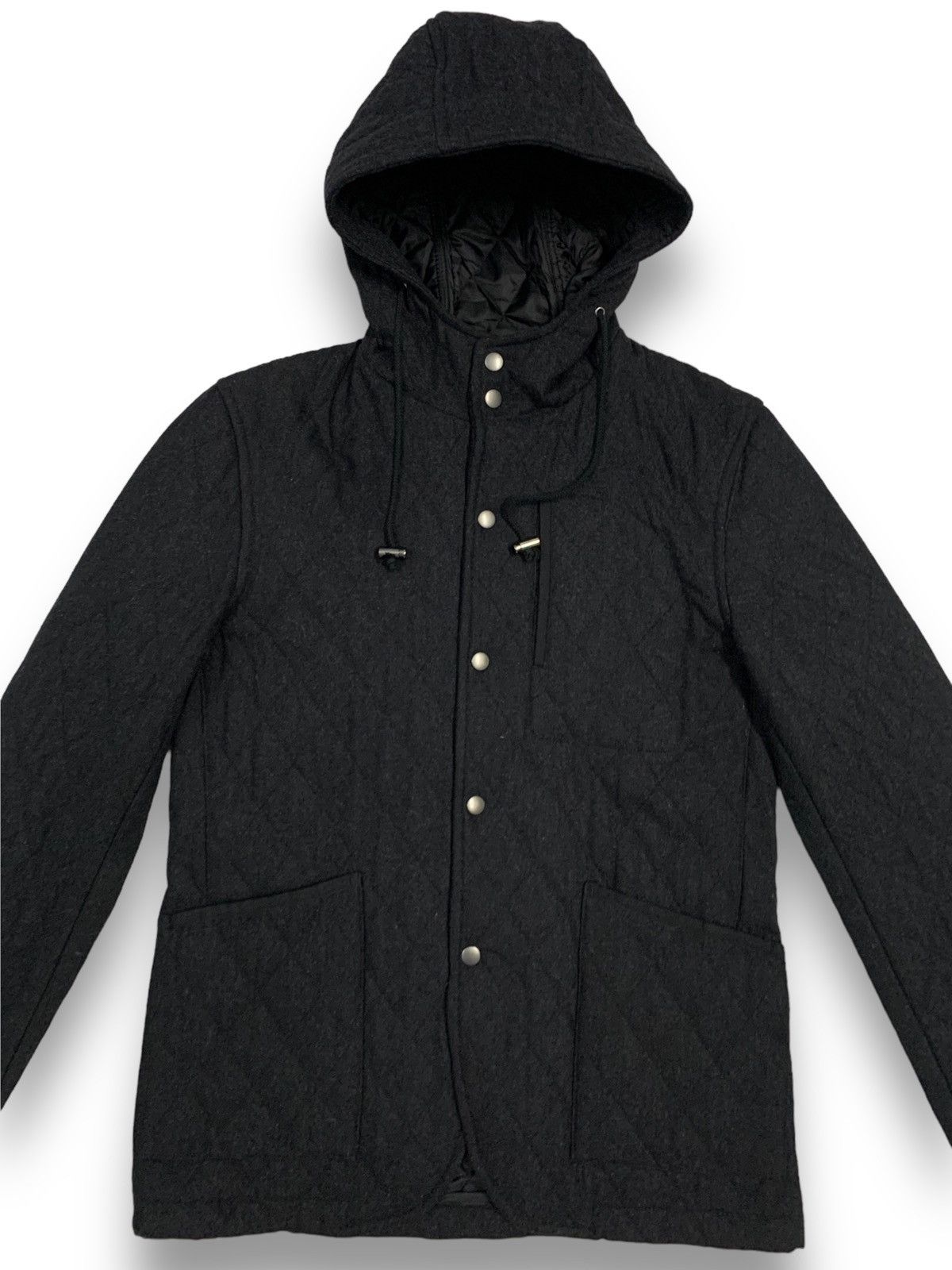 Japanese Brand Japanese Orihica Garage Wool Blend Quilted Hooded Jacket Size US M / EU 48-50 / 2 - 3 Thumbnail