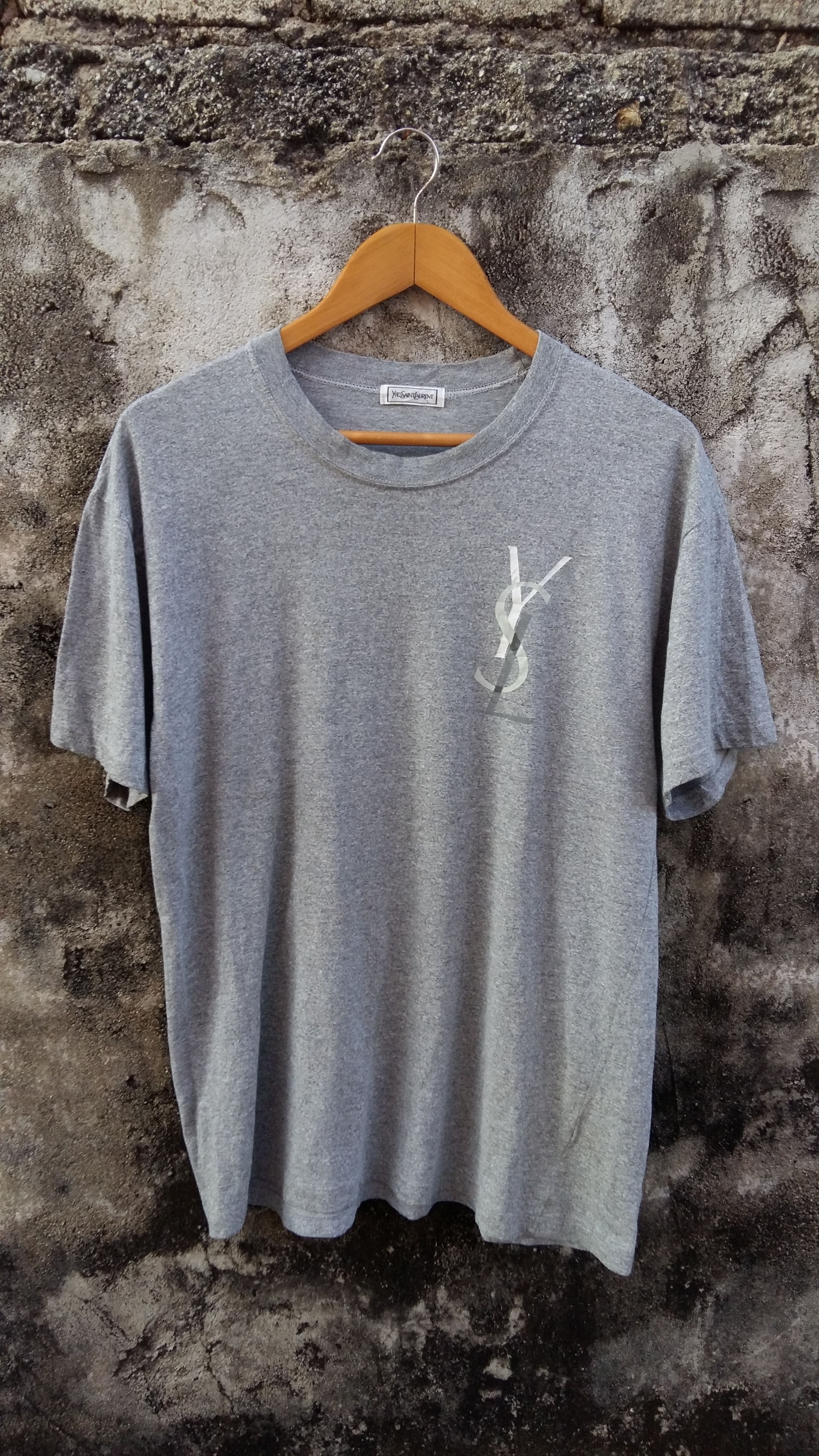 Vintage × Yves Saint Laurent Vintage YSL Yves Saint Laurent Big Logo Tshirt Size US L / EU 52-54 / 3 - 2 Thumbnail