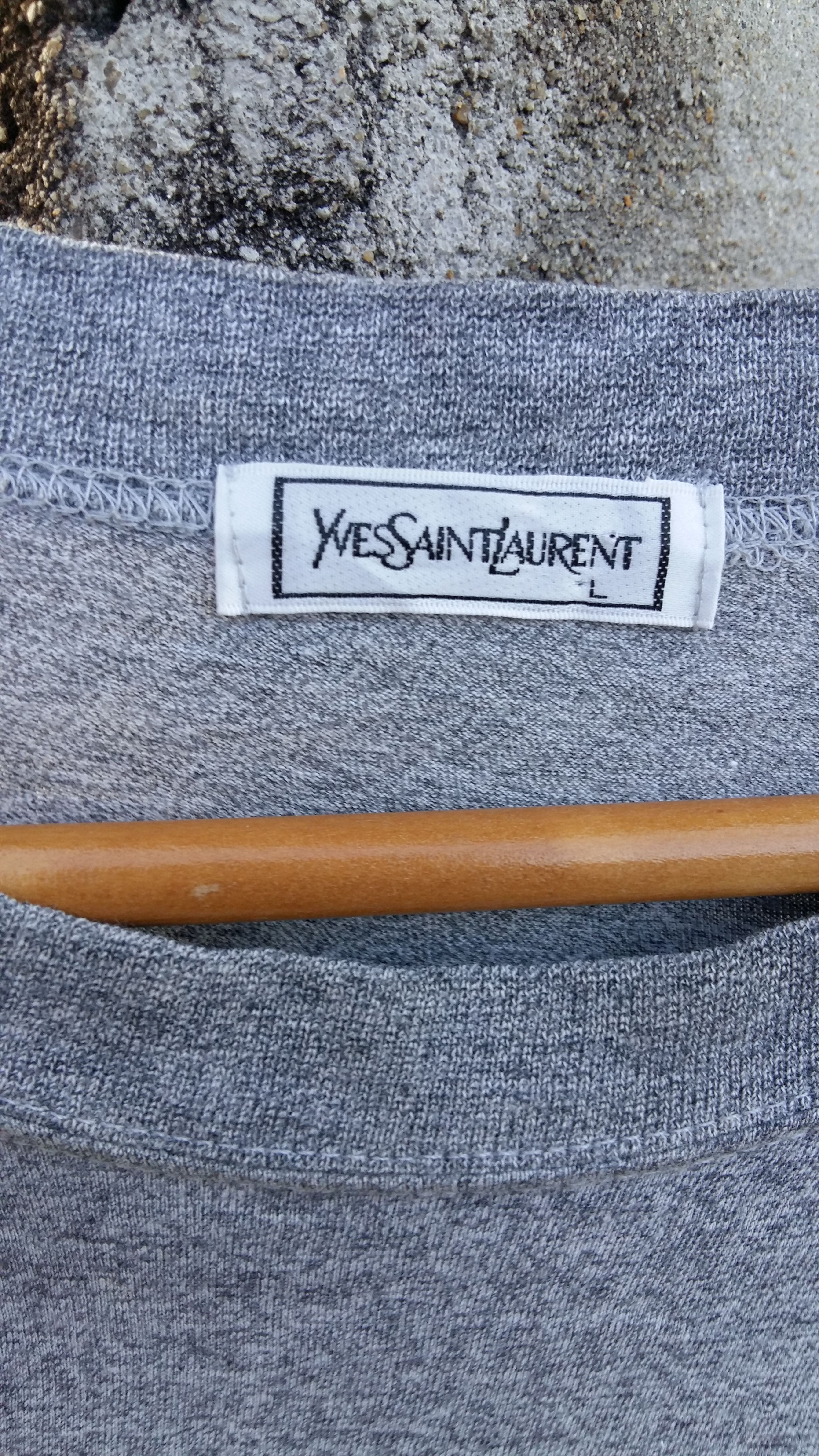Vintage × Yves Saint Laurent Vintage YSL Yves Saint Laurent Big Logo Tshirt Size US L / EU 52-54 / 3 - 3 Thumbnail