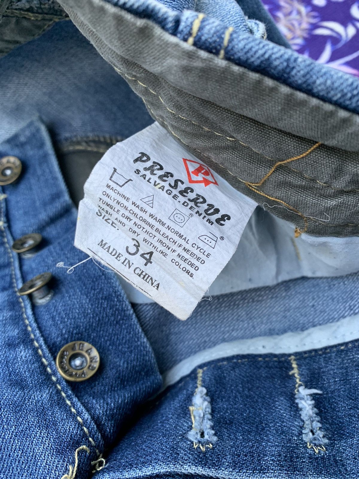 Japanese Brand Preserve Salvedge Denim Custom Design Size US 39 - 5 Thumbnail