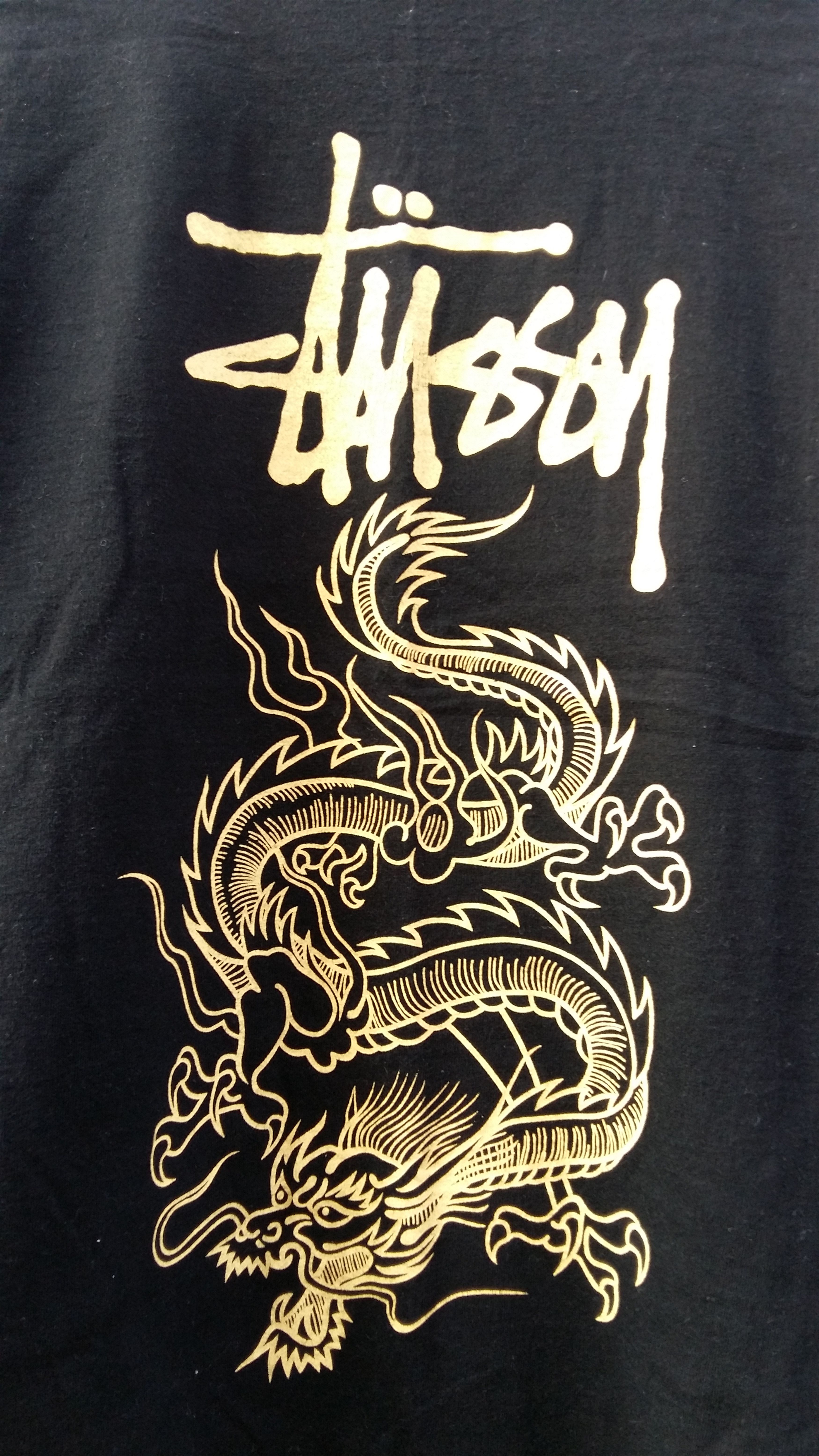 Stussy × Vintage Rare!!!Vintage Stussy Dragon V Neck Tshirt Size US L / EU 52-54 / 3 - 3 Thumbnail