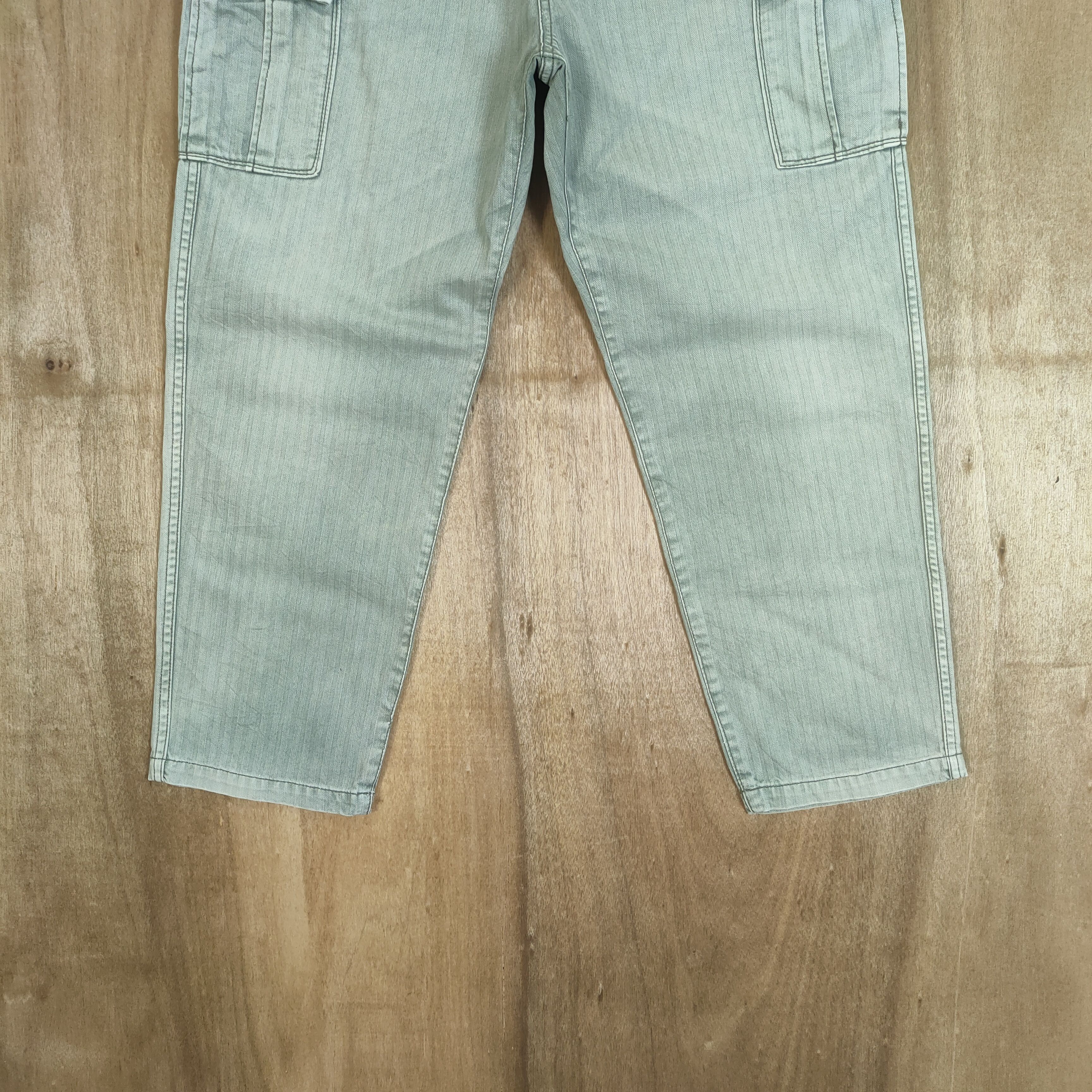 Japanese Brand VINTAGE JAPANESE FADED BAGGY CARGO PANTS Size US 30 / EU 46 - 4 Thumbnail