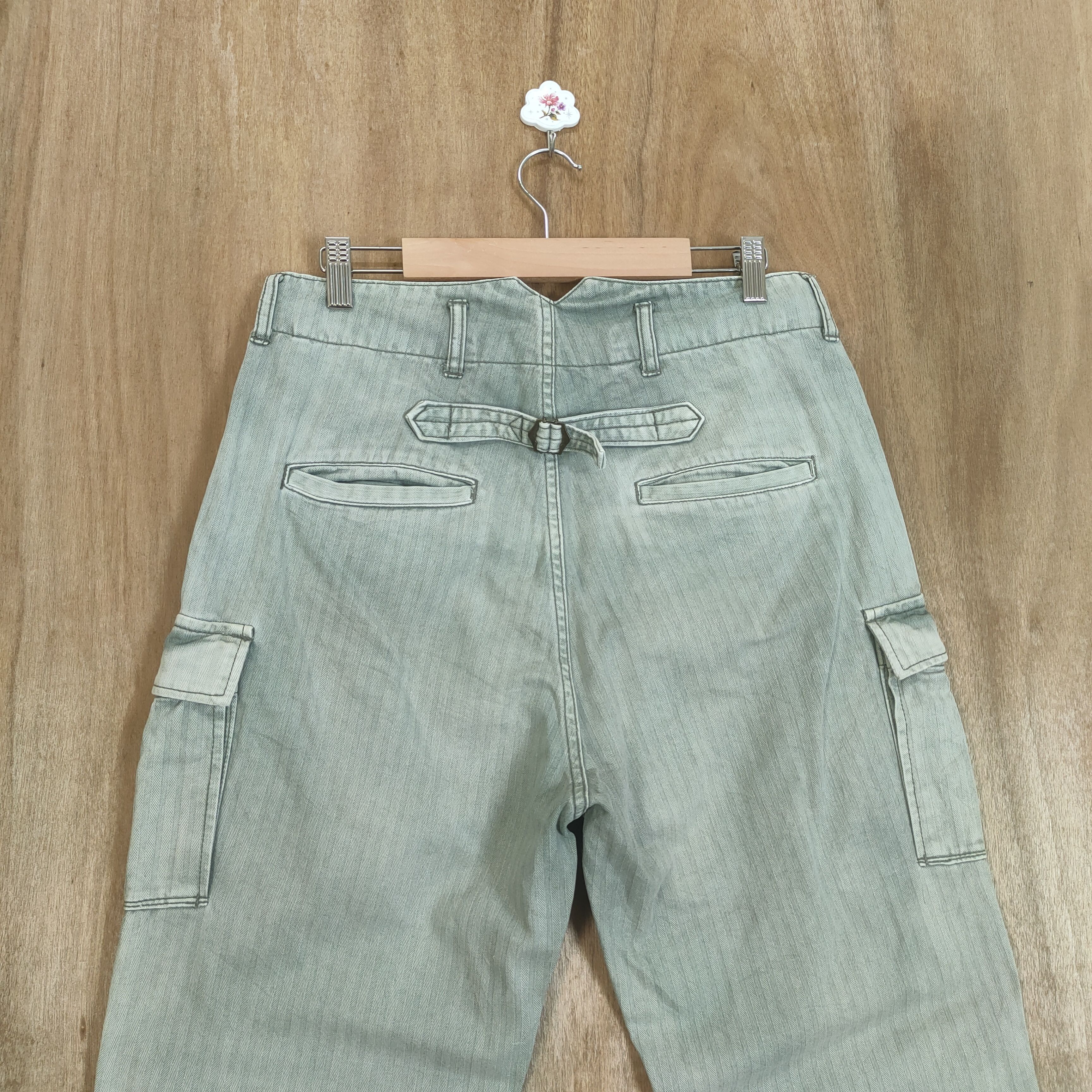 Japanese Brand VINTAGE JAPANESE FADED BAGGY CARGO PANTS Size US 30 / EU 46 - 8 Thumbnail
