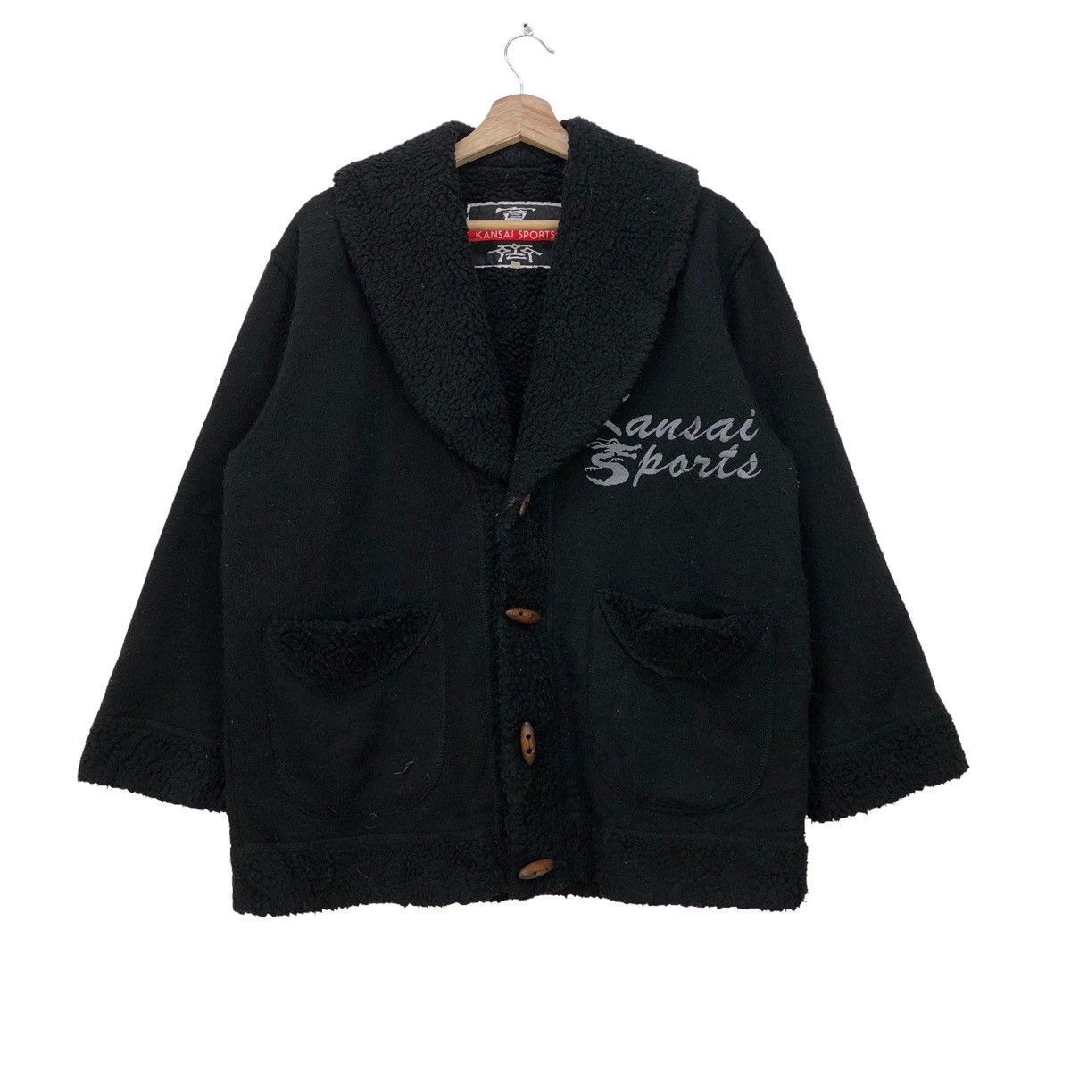 Japanese Brand 🔥Kansai Yamamoto Kansa Sport Sherpa Jacket Embroidered Logo Size US M / EU 48-50 / 2 - 1 Thumbnail